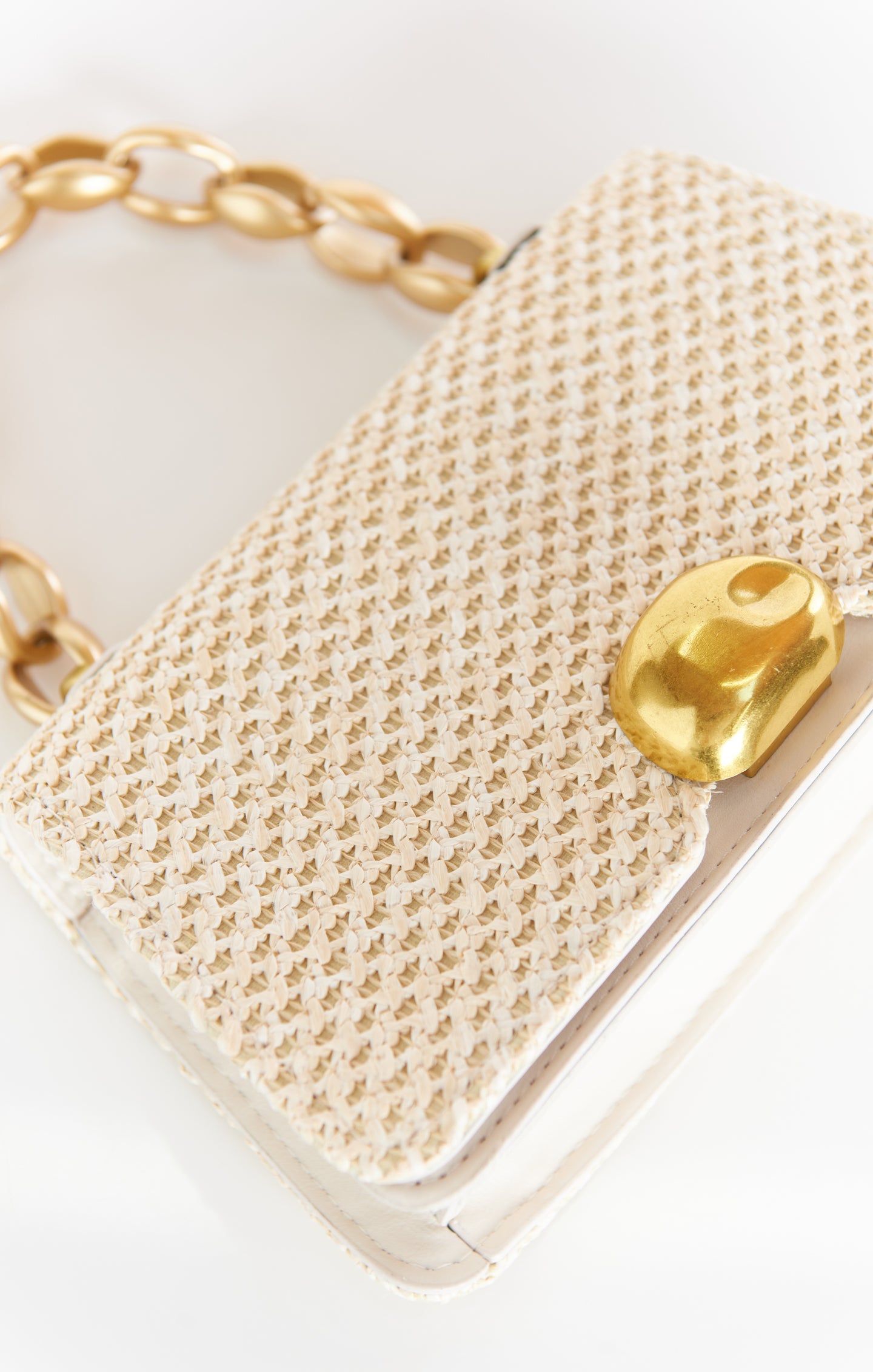 Beige Woven Handbag for Everyday Use | Agnes