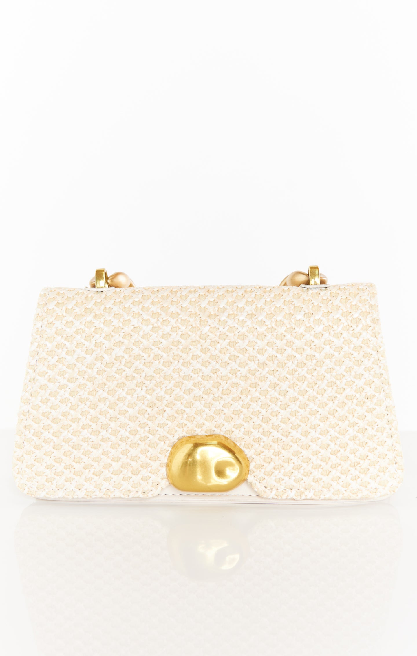 Beige Woven Handbag for Everyday Use | Agnes