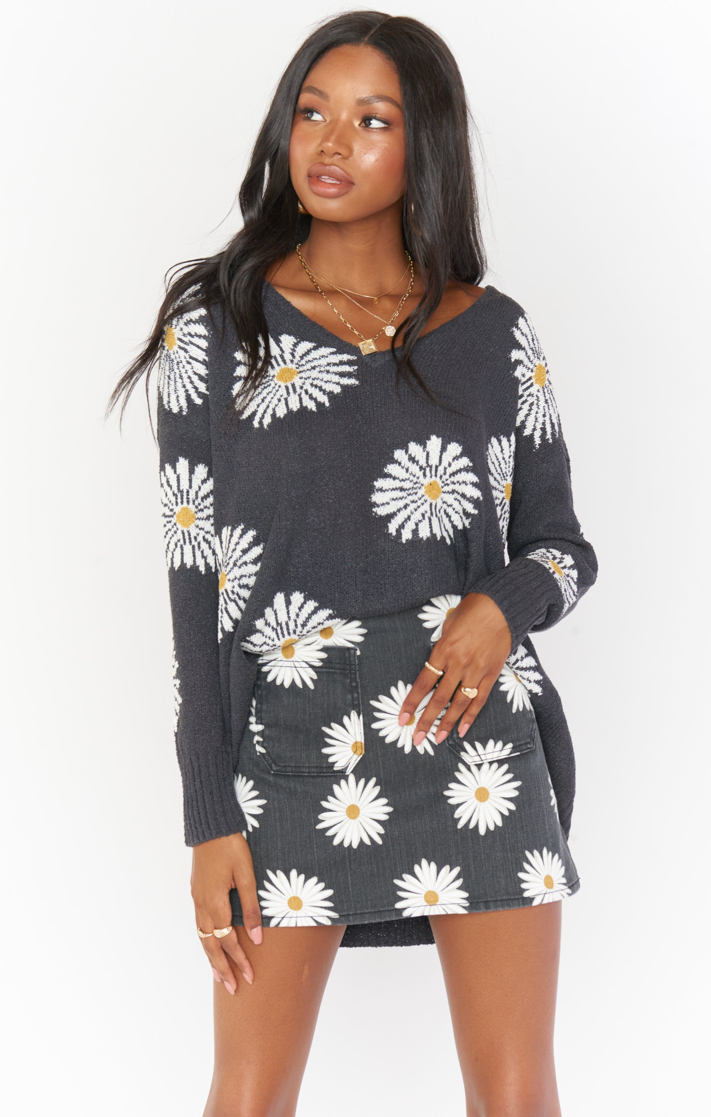 Mini Skirt with Pockets & Elastic Waistband | Rex Daisy Love