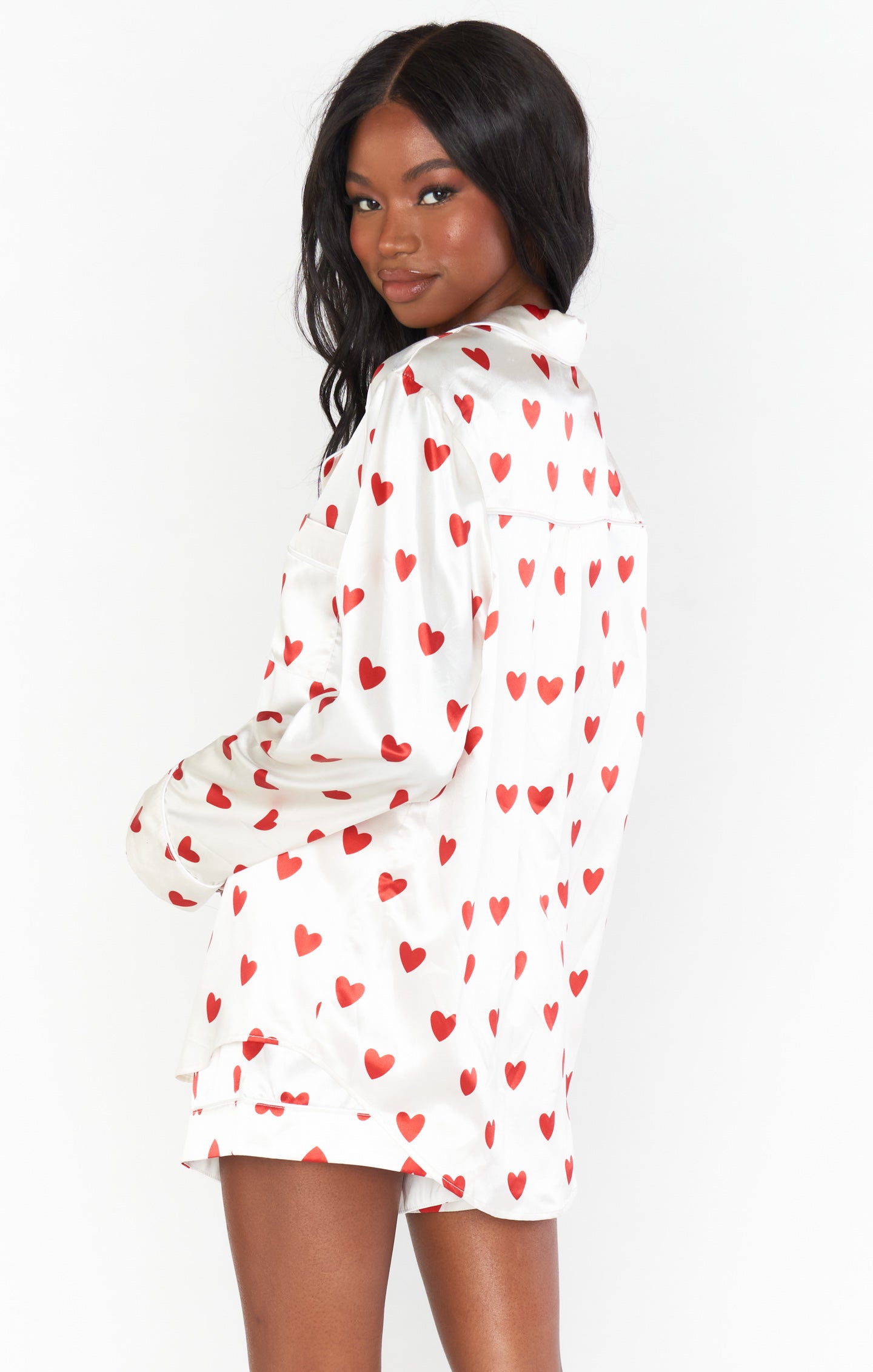 Silky PJ Set with Queen of Hearts Print | Favorite Sleepwear