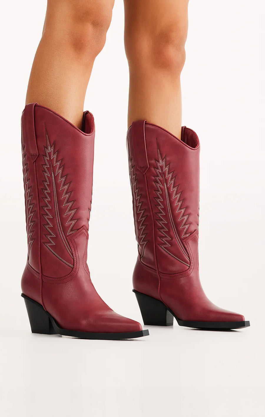 Western Cowboy Boots with Contrast Details | Billini Marmalade