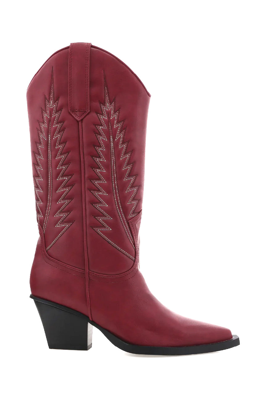 Western Cowboy Boots with Contrast Details | Billini Marmalade