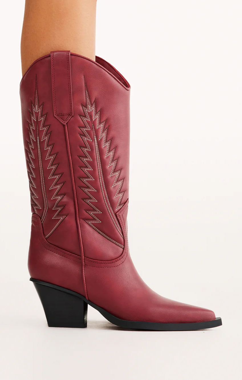 Western Cowboy Boots with Contrast Details | Billini Marmalade