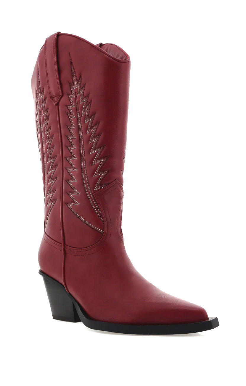 Western Cowboy Boots with Contrast Details | Billini Marmalade