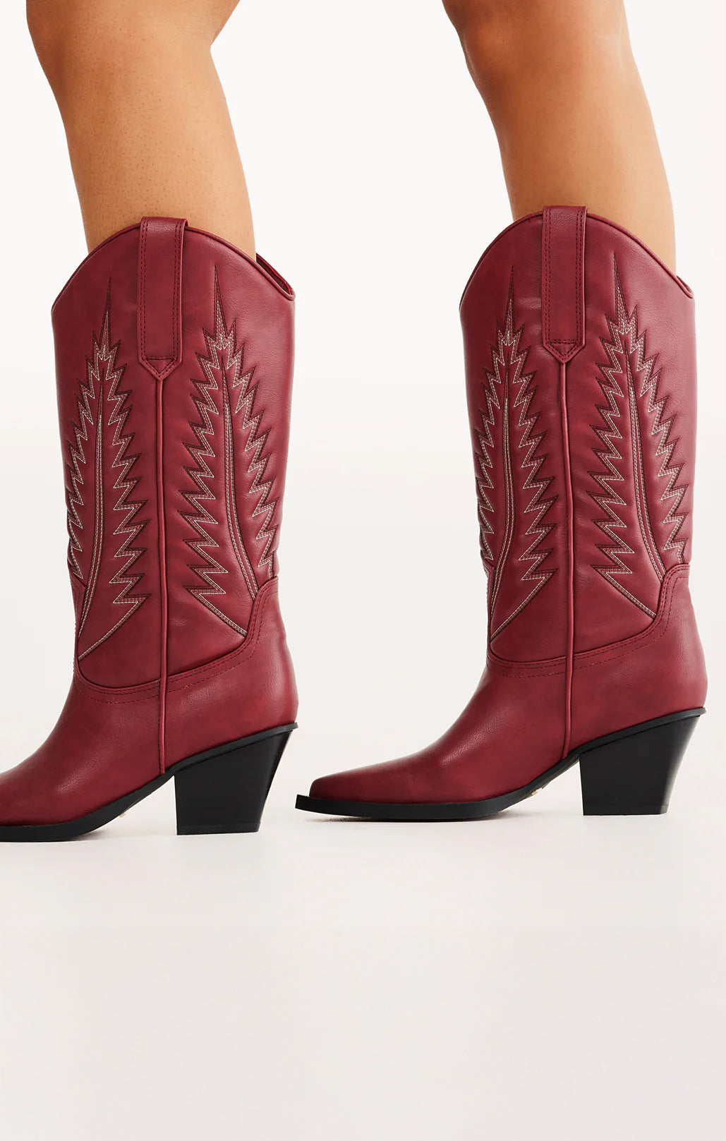 Western Cowboy Boots with Contrast Details | Billini Marmalade