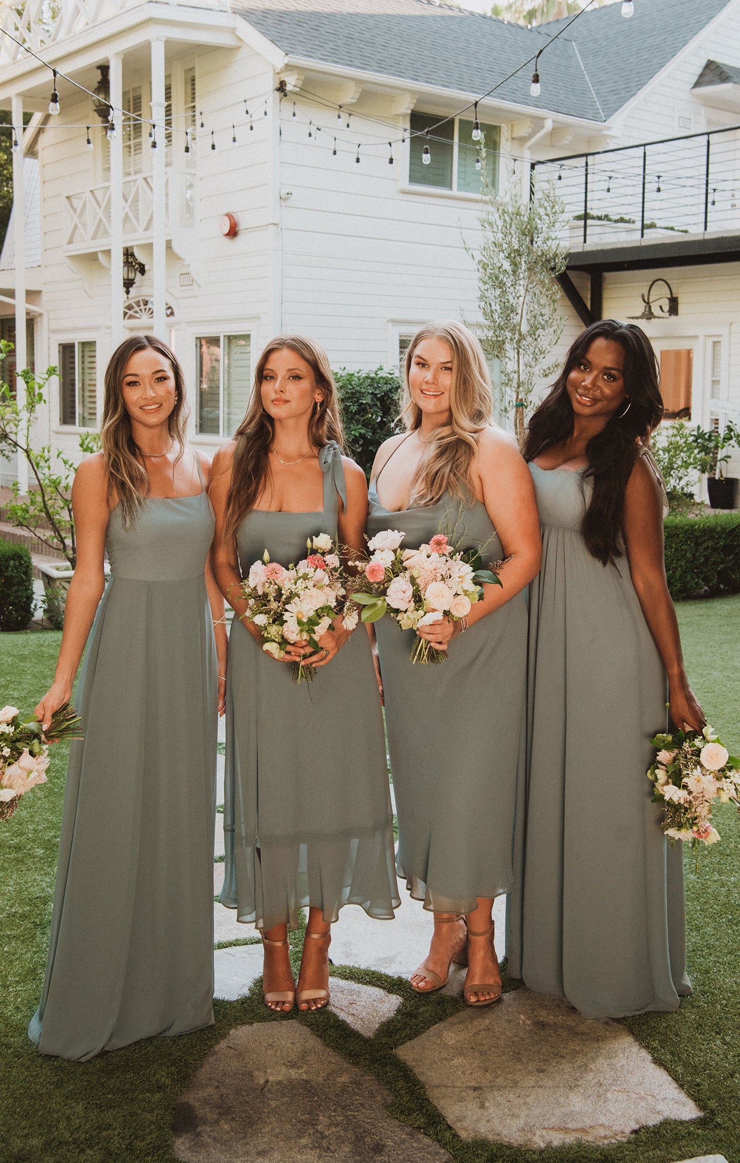 Square Neck Midi Dress with Smocked Back & Detachable Sash | Claire
