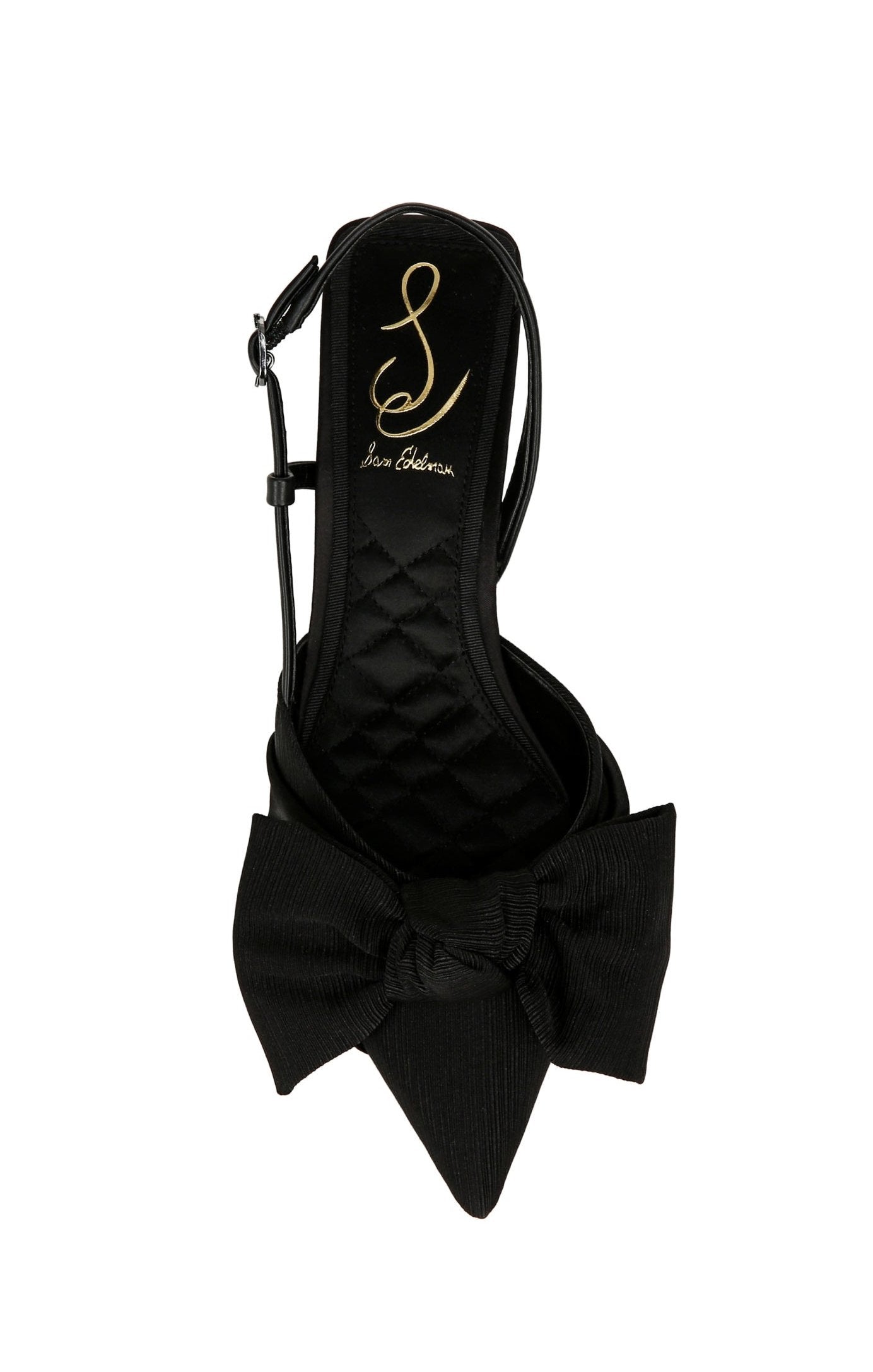 Sam Edelman Treena Bow Slingback Kitten Heel in Black