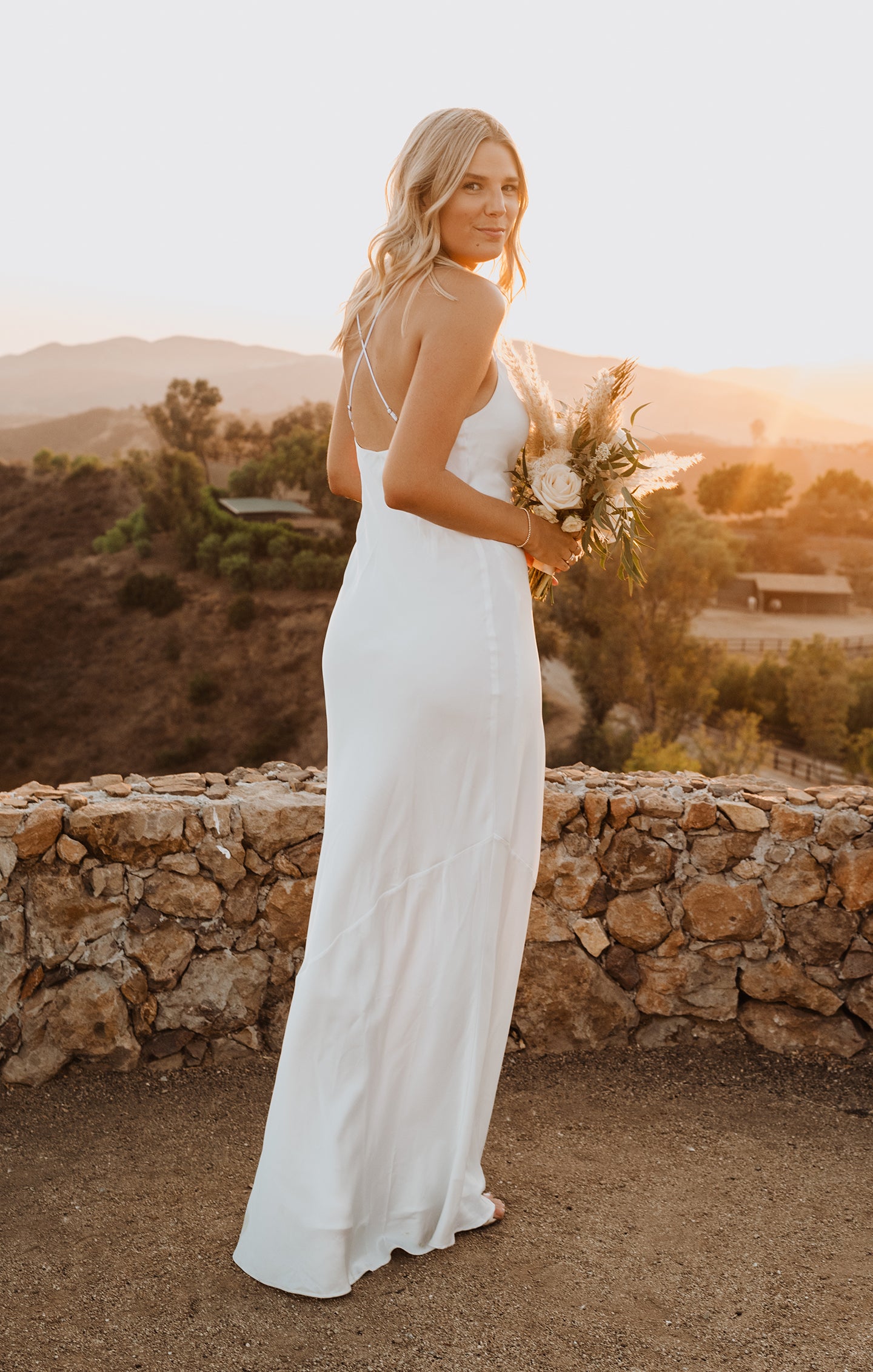 Floor Length Slip Dress with Cowl Neckline | Tuscany Maxi Ivory Satin