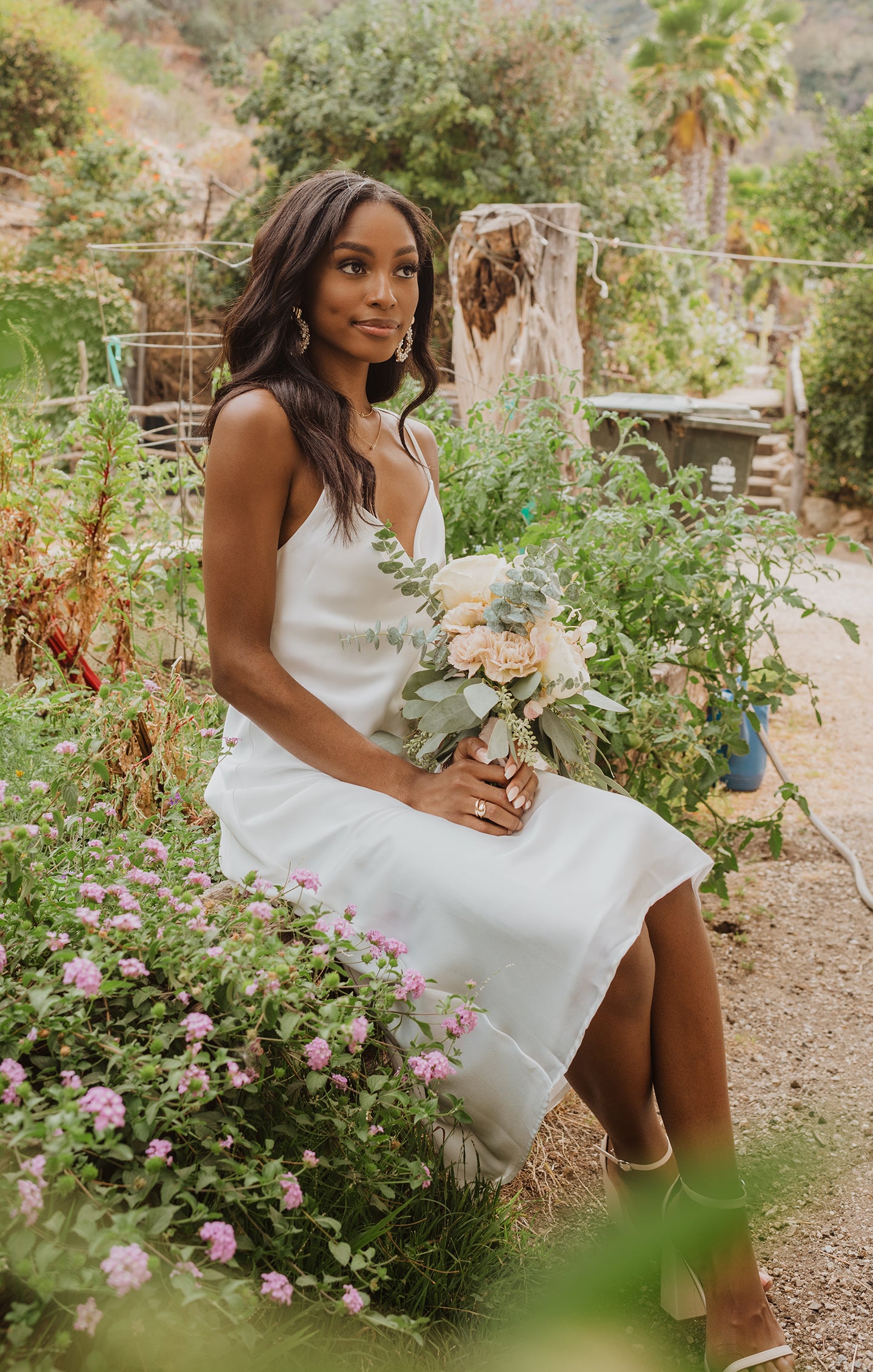 Silk Cowl Neck Dress with Adjustable Straps | Verona Ivory Luxe Satin