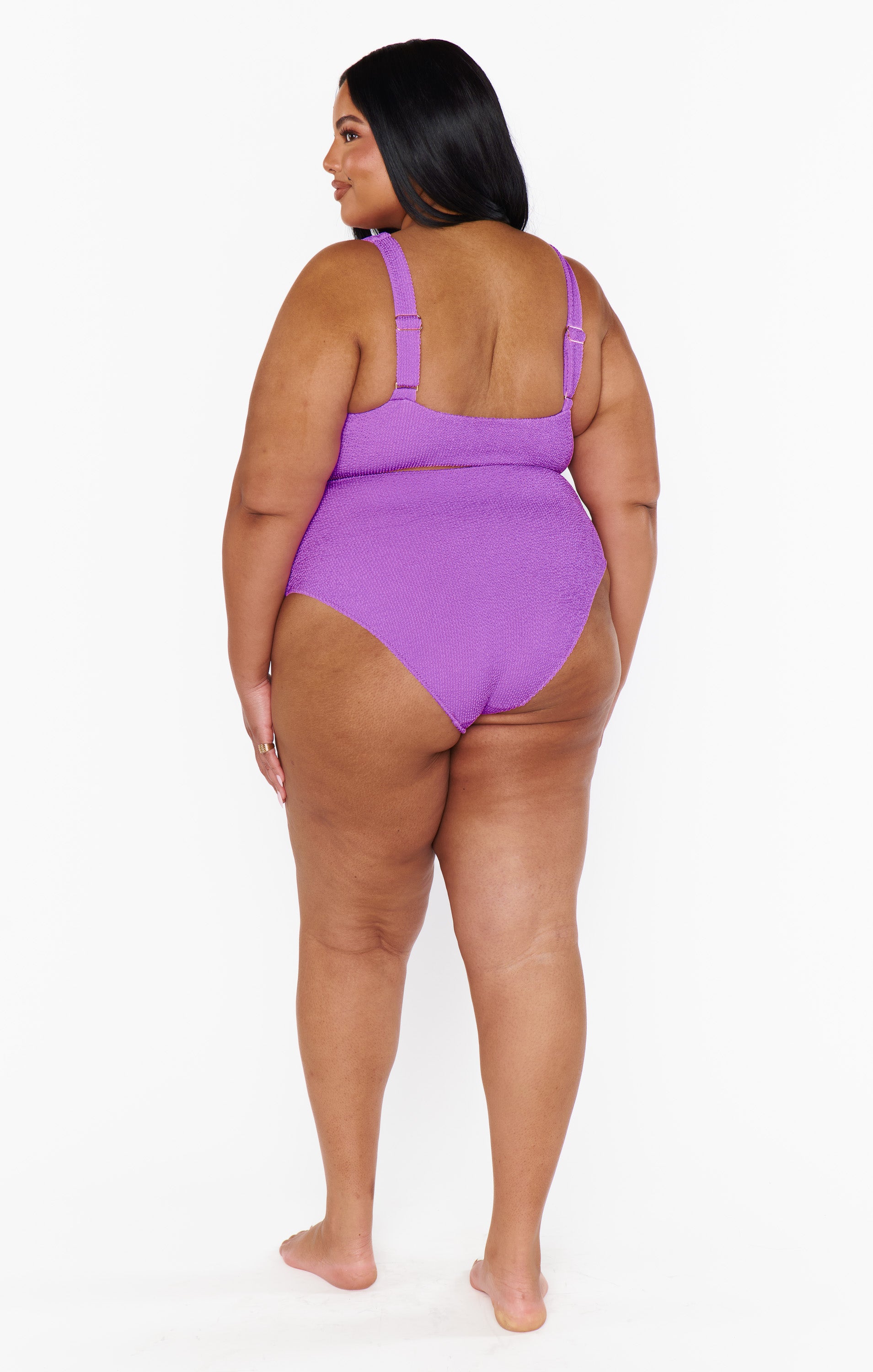 Ultra Violet Scrunch Hot Tub Top with Adjustable Straps