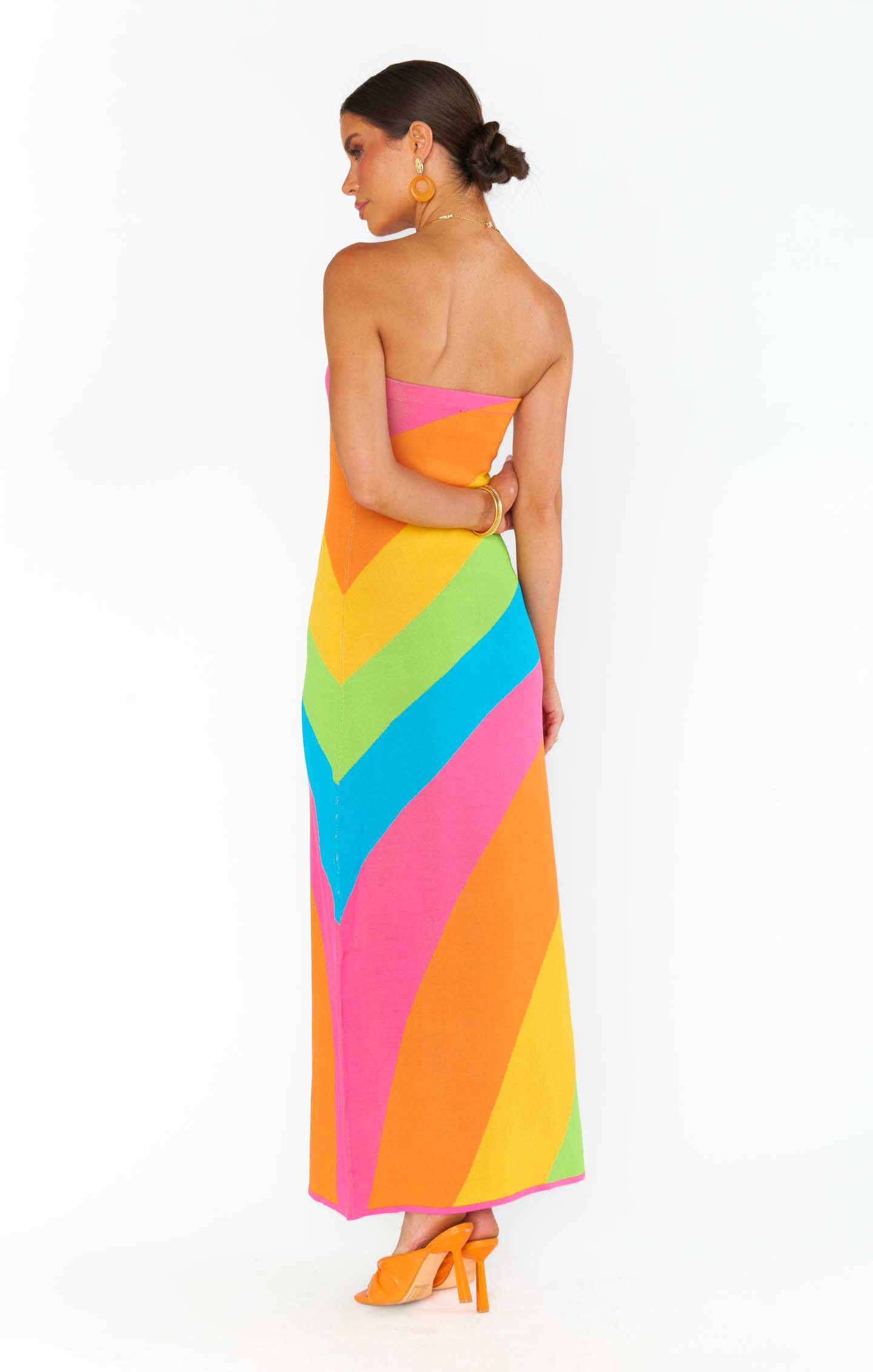 Strapless Rainbow Maxi Dress for Summer Nights | Salty Rainbow