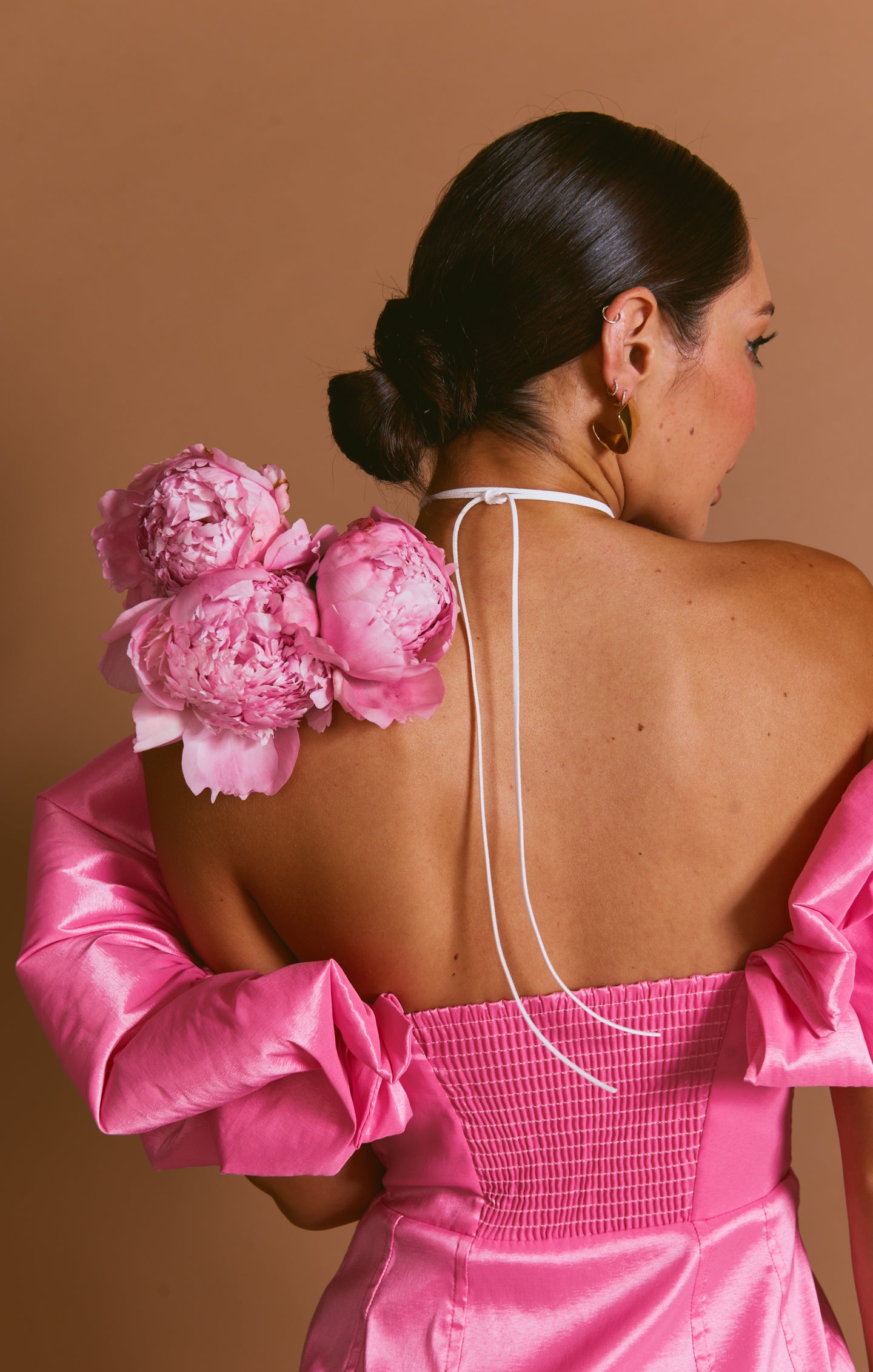 Pink Taffeta Off-Shoulder Mini Dress | Major Drama Dress