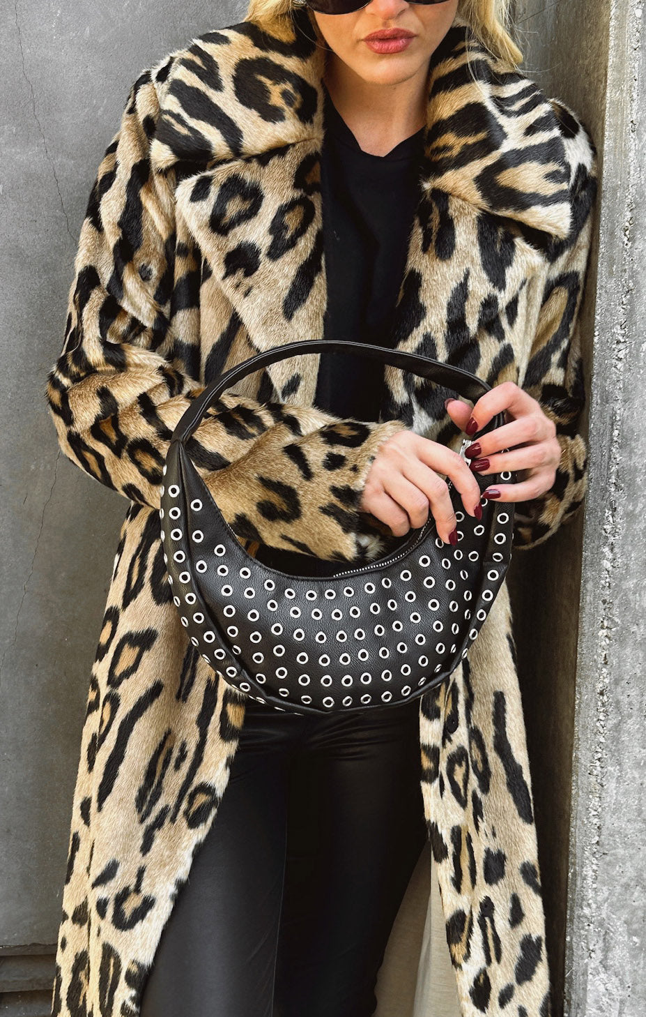 Leopard Print Faux Fur Jacket for Women | Miss Cindy