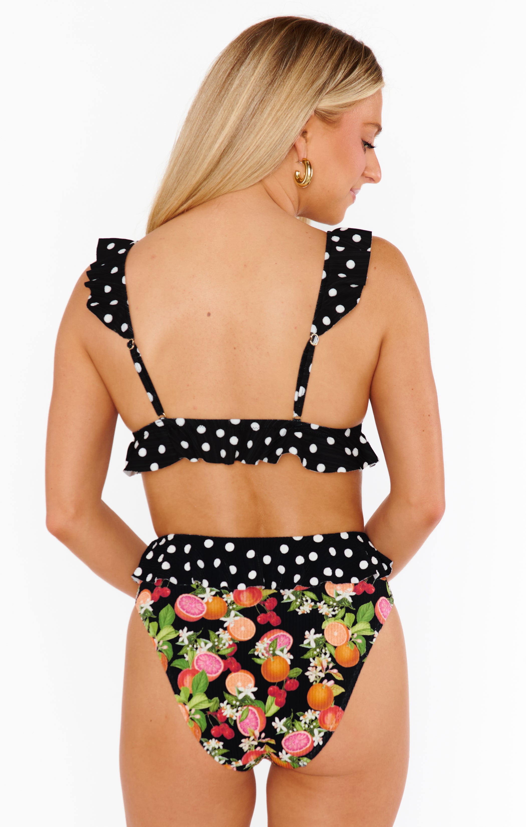 Flirty Ruffle Bikini Top with Front Tie | Carolina Tropical