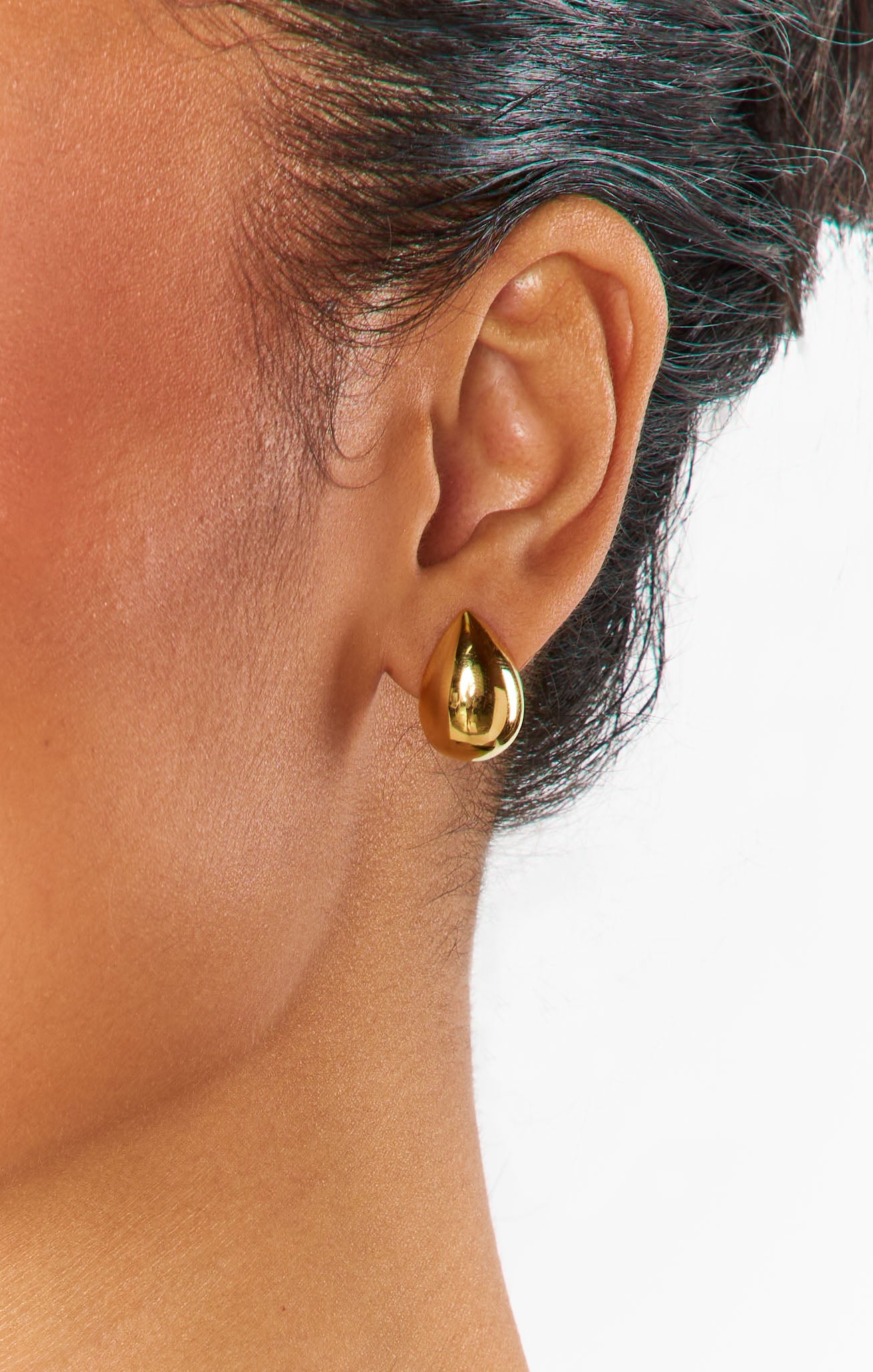 Gold Mini Teardrop Stud Earrings | Faithy Jewels