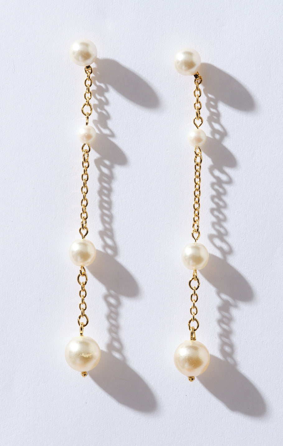 Gold Pearl Drop Earrings | Lightweight Dainty Jewelry | Faithy Jewels