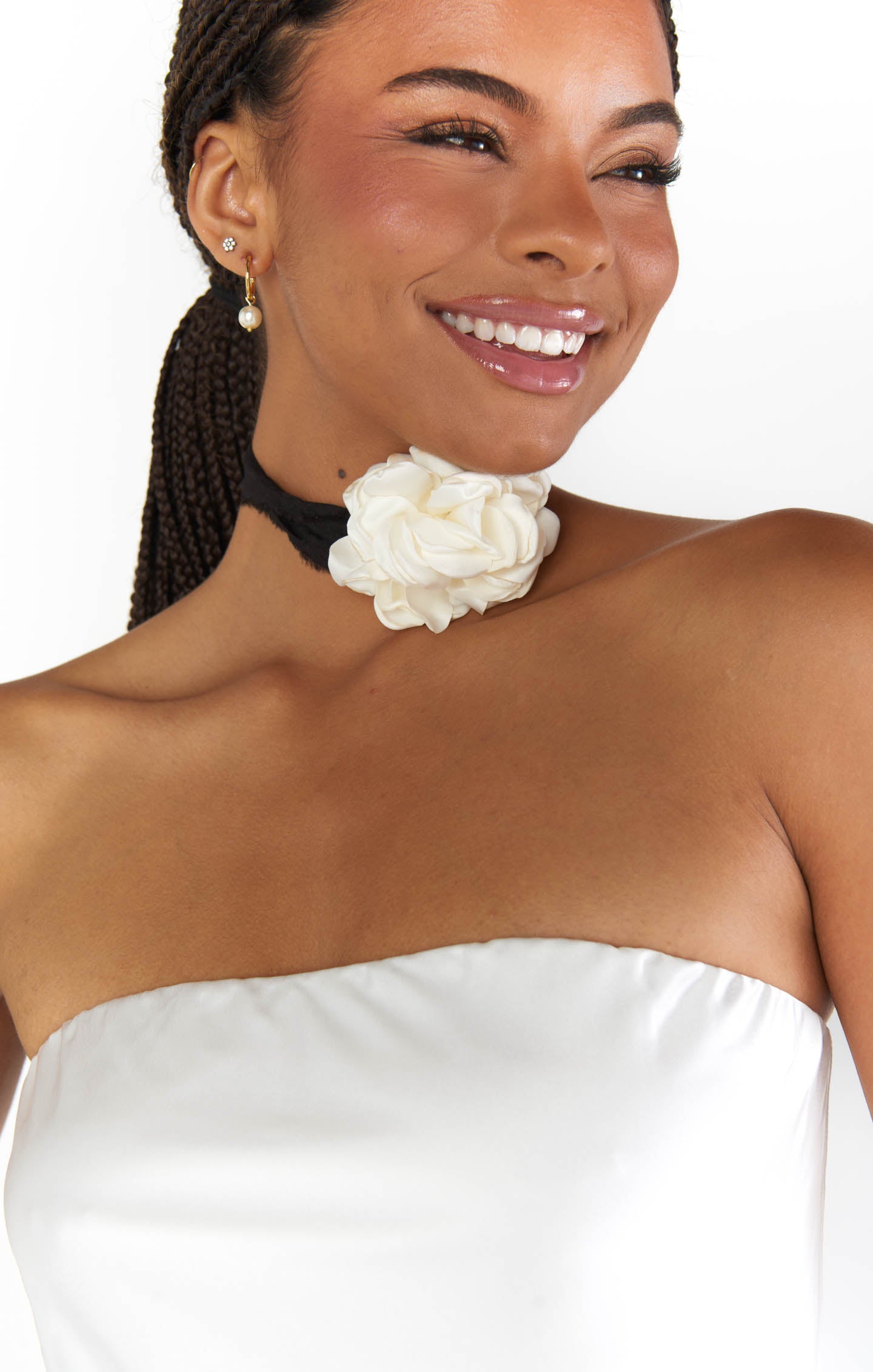 Pearl Drop Hoop Earrings for Weddings & Bridal | Faithy Jewels