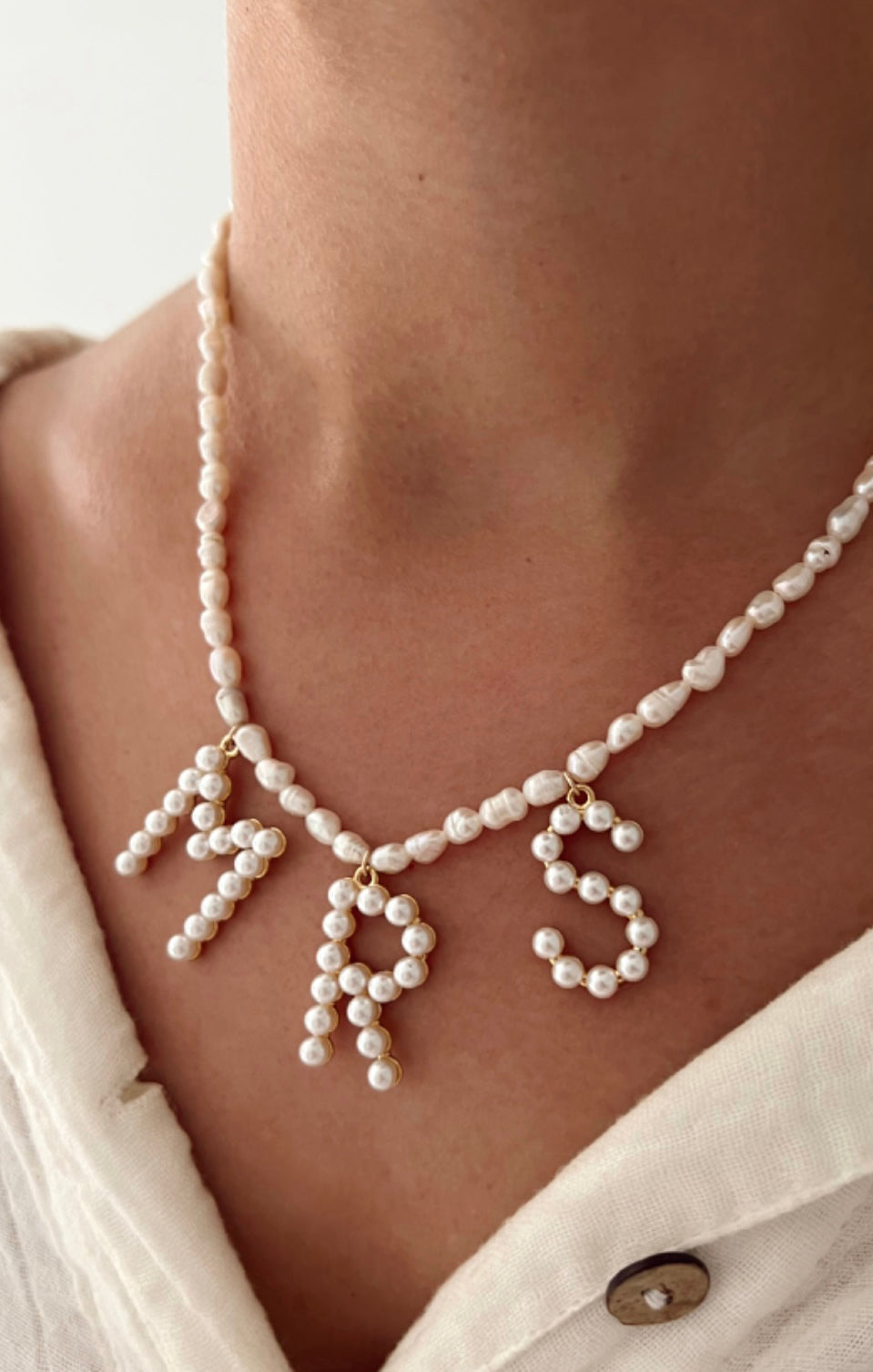 Ivory Pearl Necklace for Brides | ALV Jewels MRS Collection