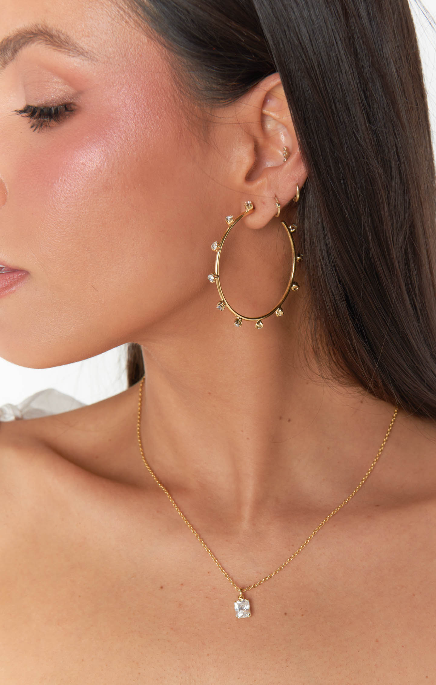 Emerald Cut Gold Pendant Necklace for Women | Faithy Jewels