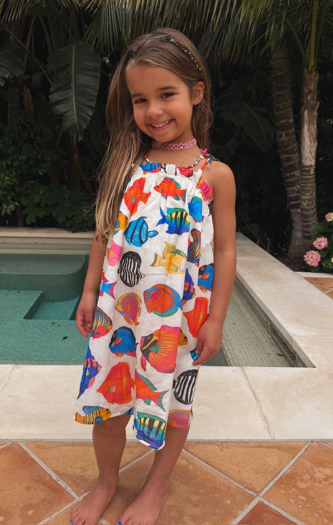 Rainbow Reef Baby Dress with Pockets | Little Angel Mini