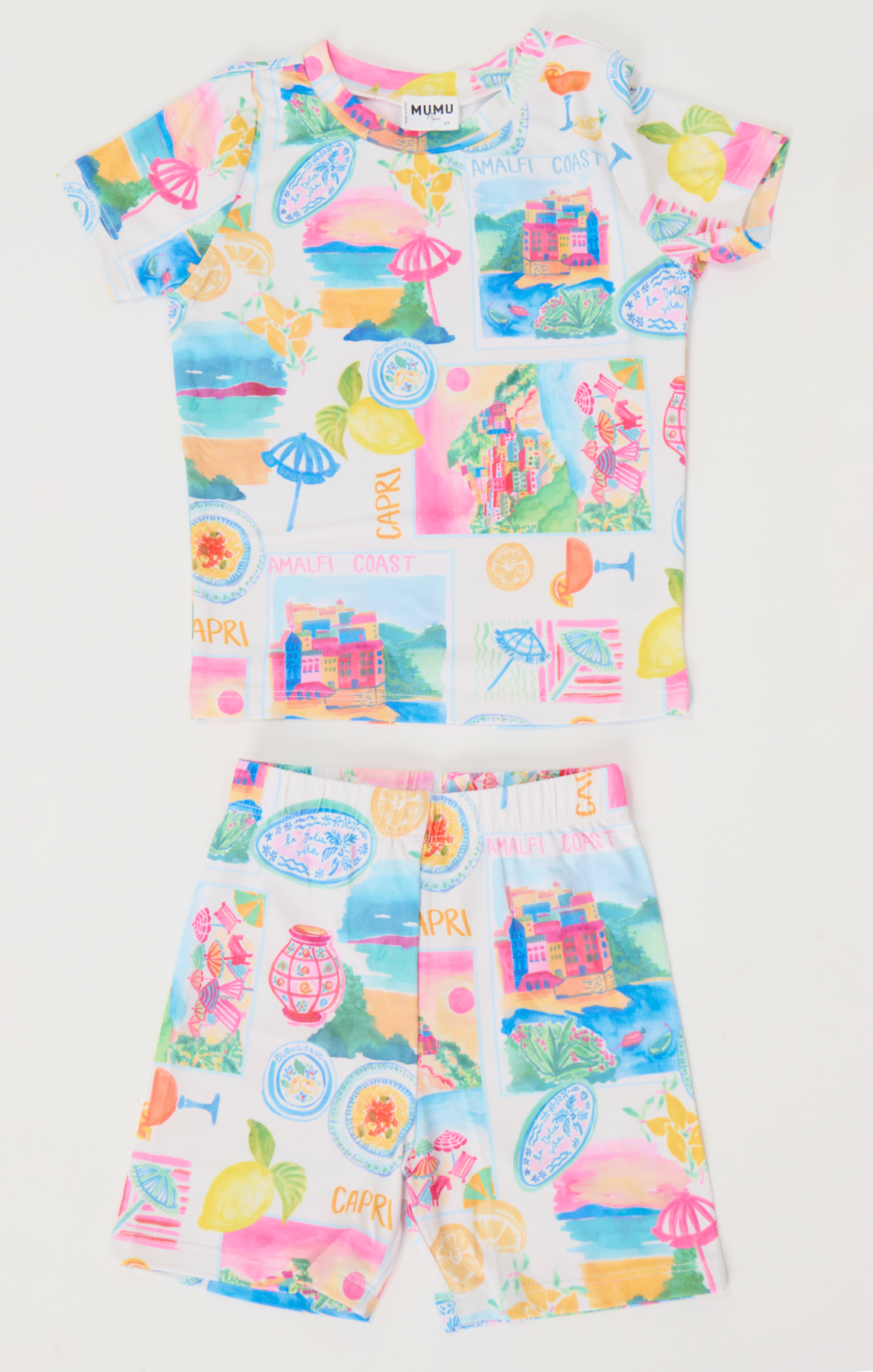 Cozy Amalfi Coast Pajama Set for Kids | Mini Goldie Sleep Set