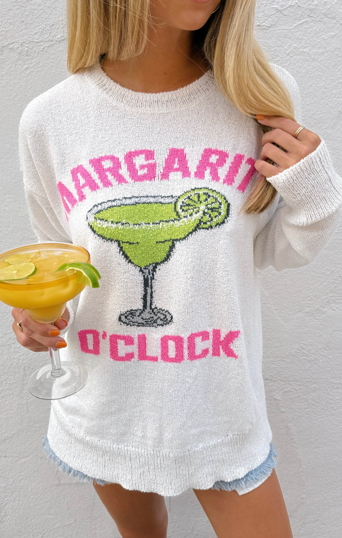 Graphic Knit Sweater for Casual Wear | Woodsy Margarita O'Clock