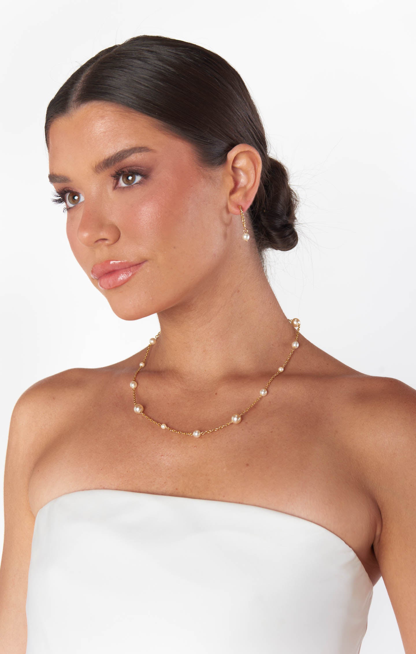 Dainty Gold Pearl Necklace for Women | Faithy Jewels