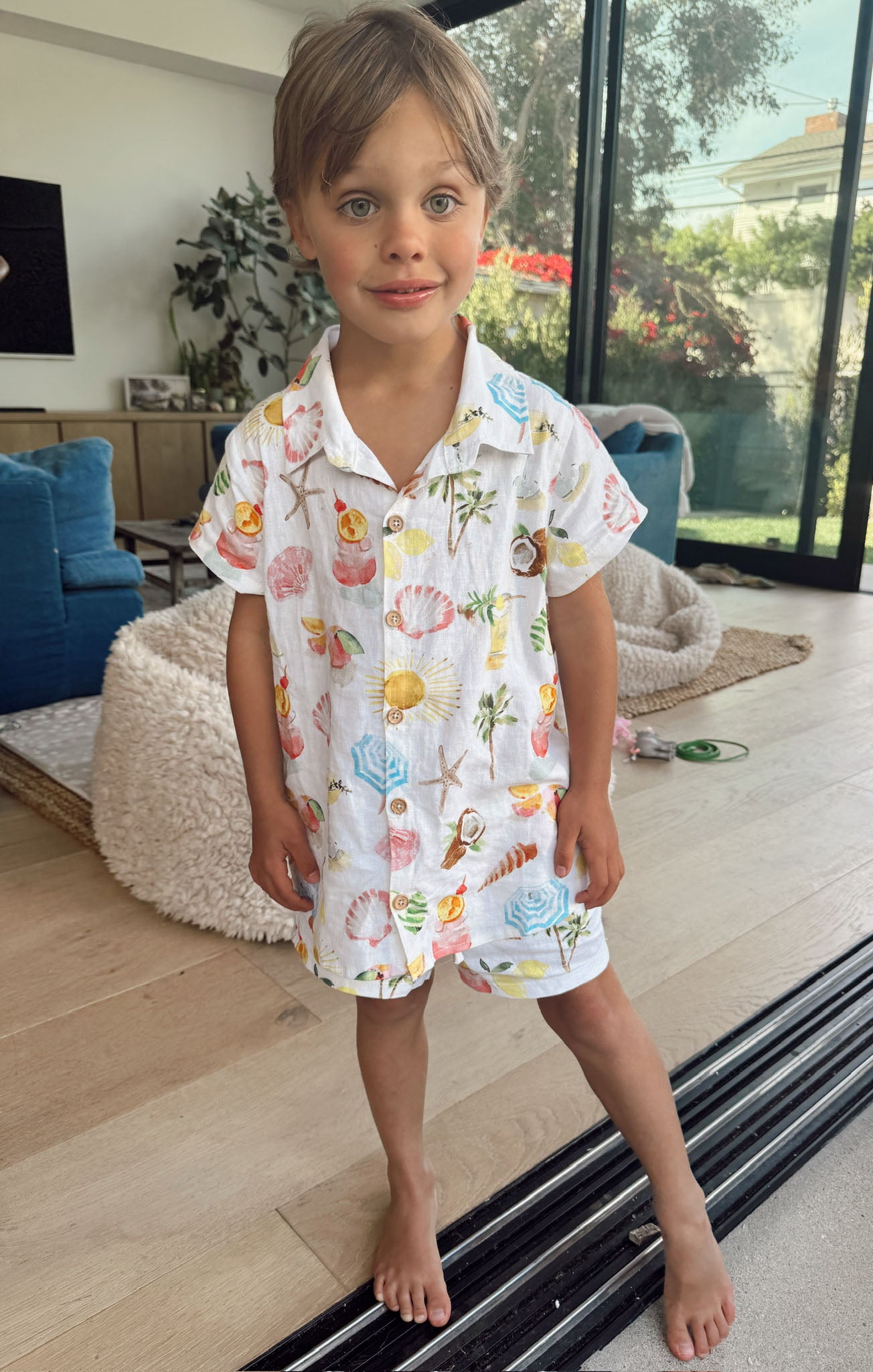 Kids' Elastic Waist Shorts for Play | Lil Easy Seaside Treasures