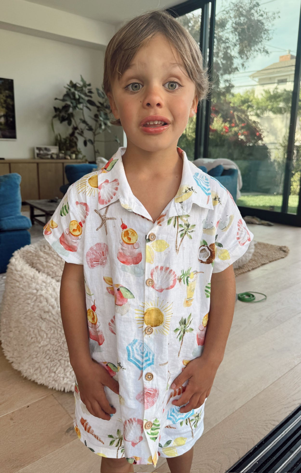 Unisex Button-Up Shirt for Kids | Seaside Treasures