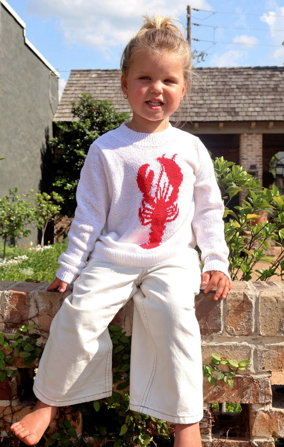 Cozy Lobster Knit Sweater for Kids | Little Woodsy
