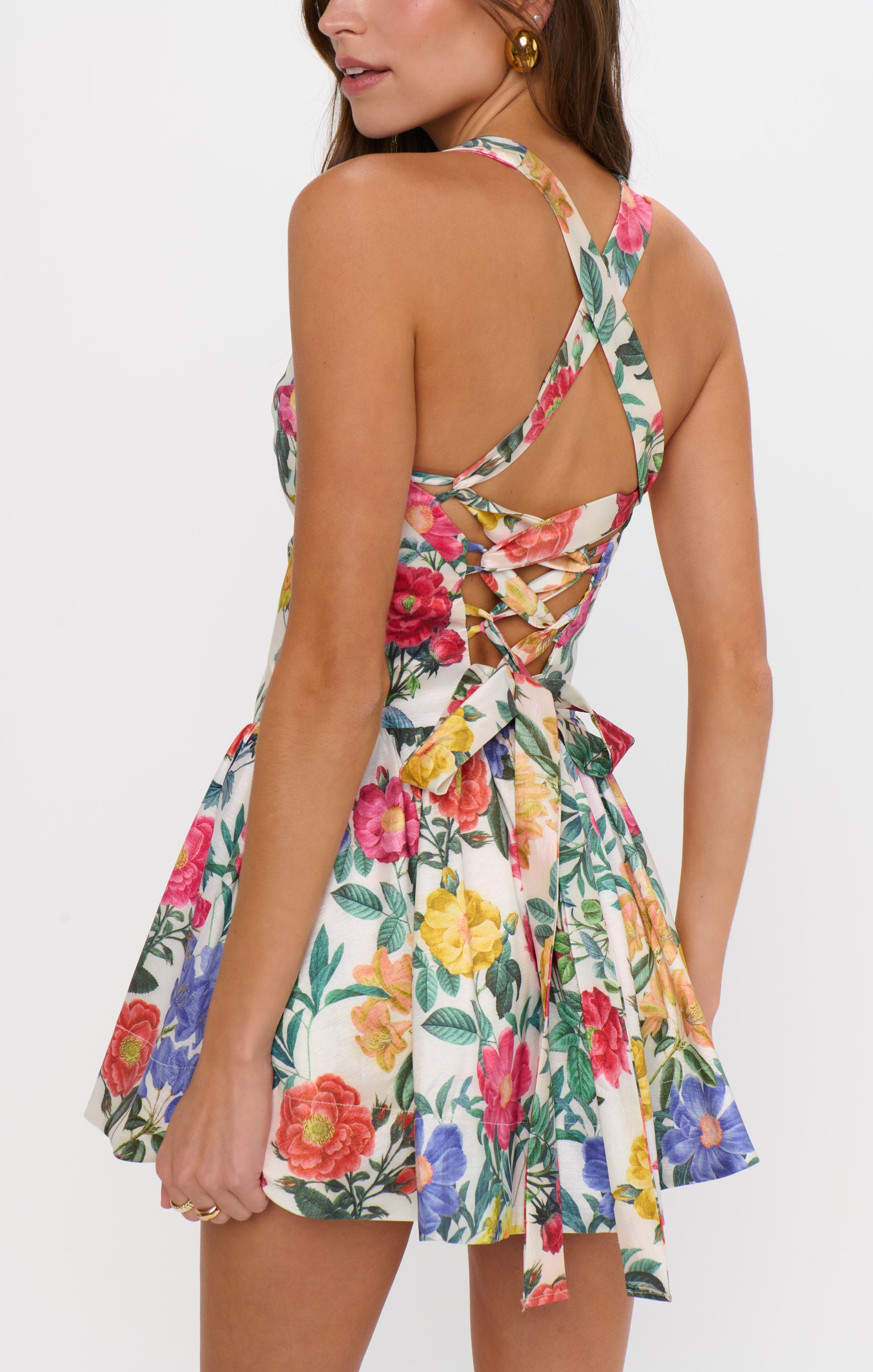 Cocktail Dress with Corset & Lace-Up Back | Abigail Mini