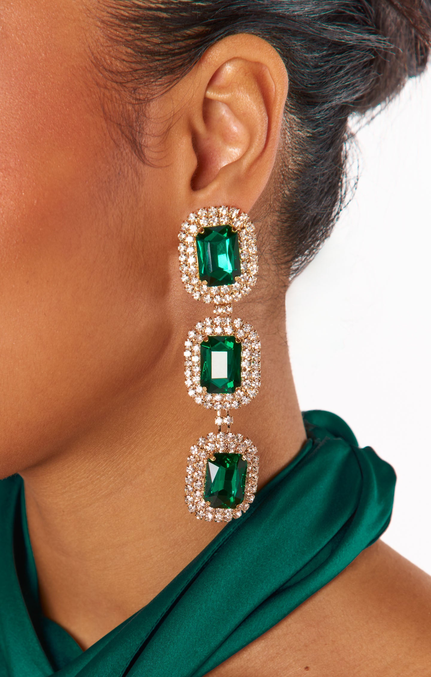 Emerald Drop Earrings for Women | Jess Jewelry