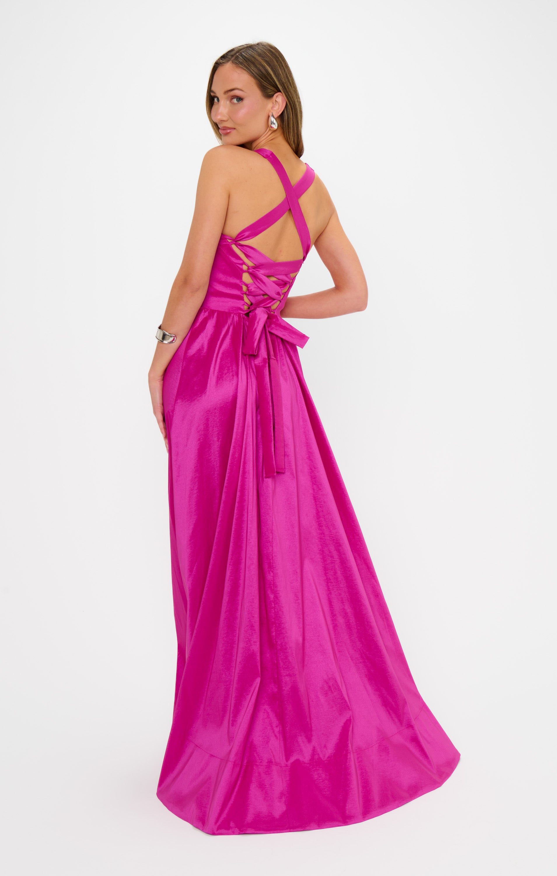 Elegant Maxi Dress with Sweetheart Neckline & Leg Slit | Abigail