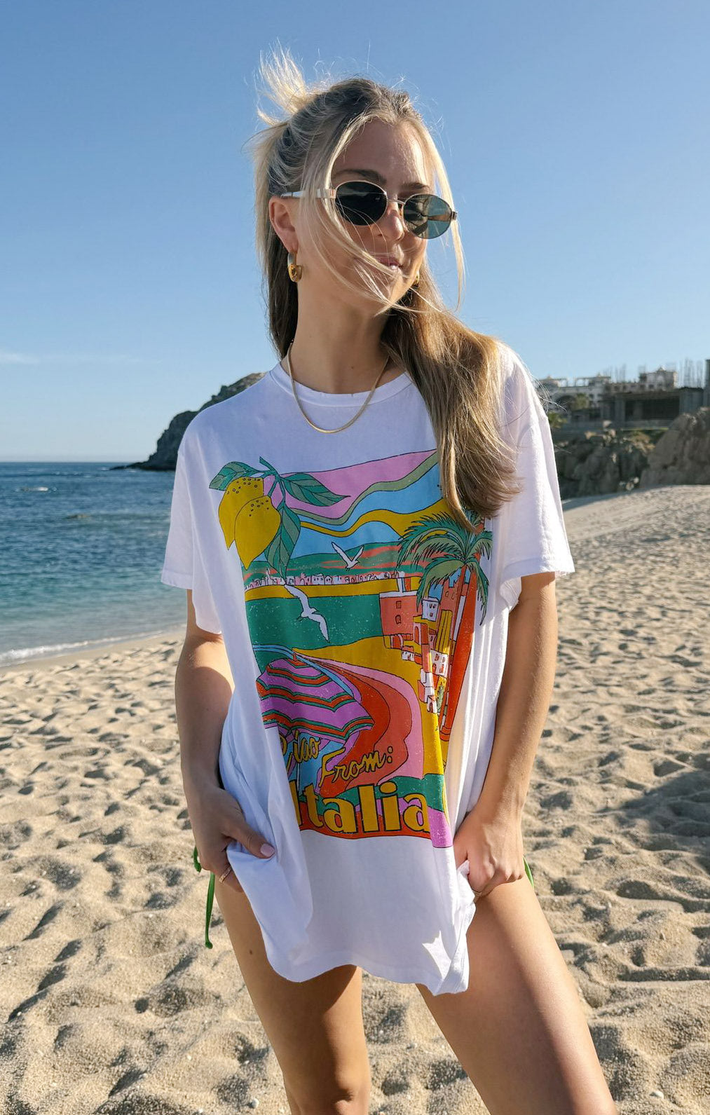 Casual Italia Graphic T-Shirt for Women | Tom Tee