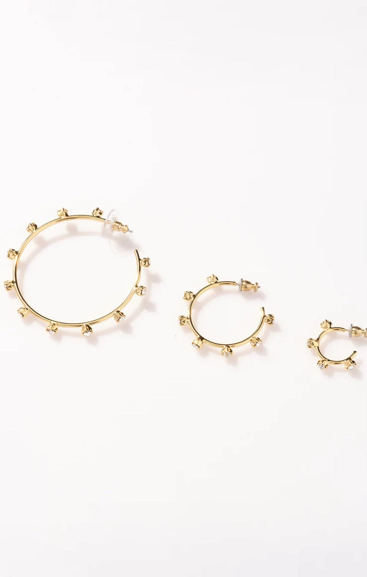 Lightweight Gold Hoop Earrings for Women | Faithy Jewels Amanda