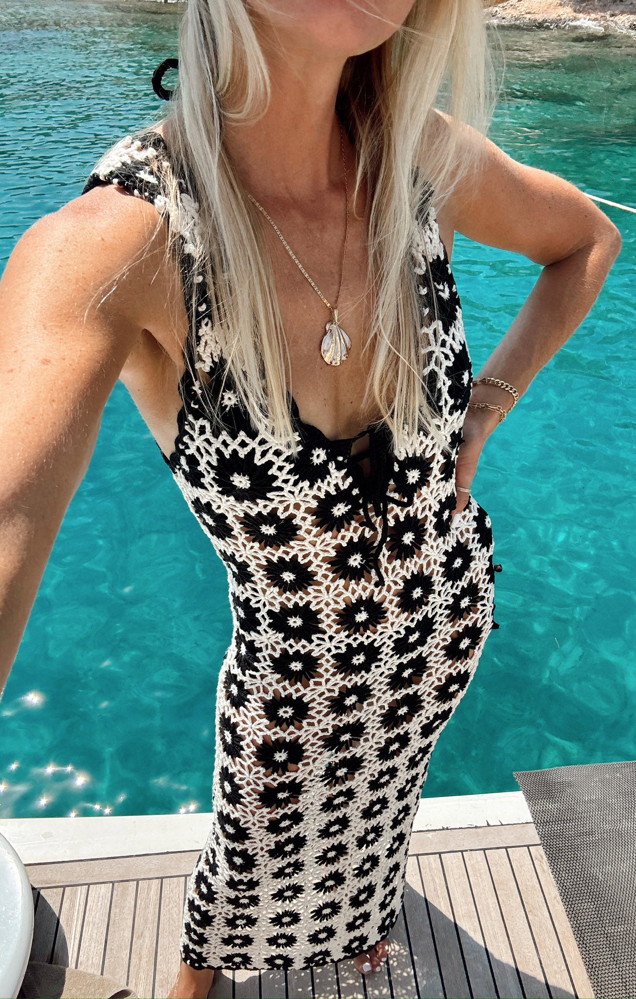 Floral Crochet Beach Coverup Tank | Vacay Checkers