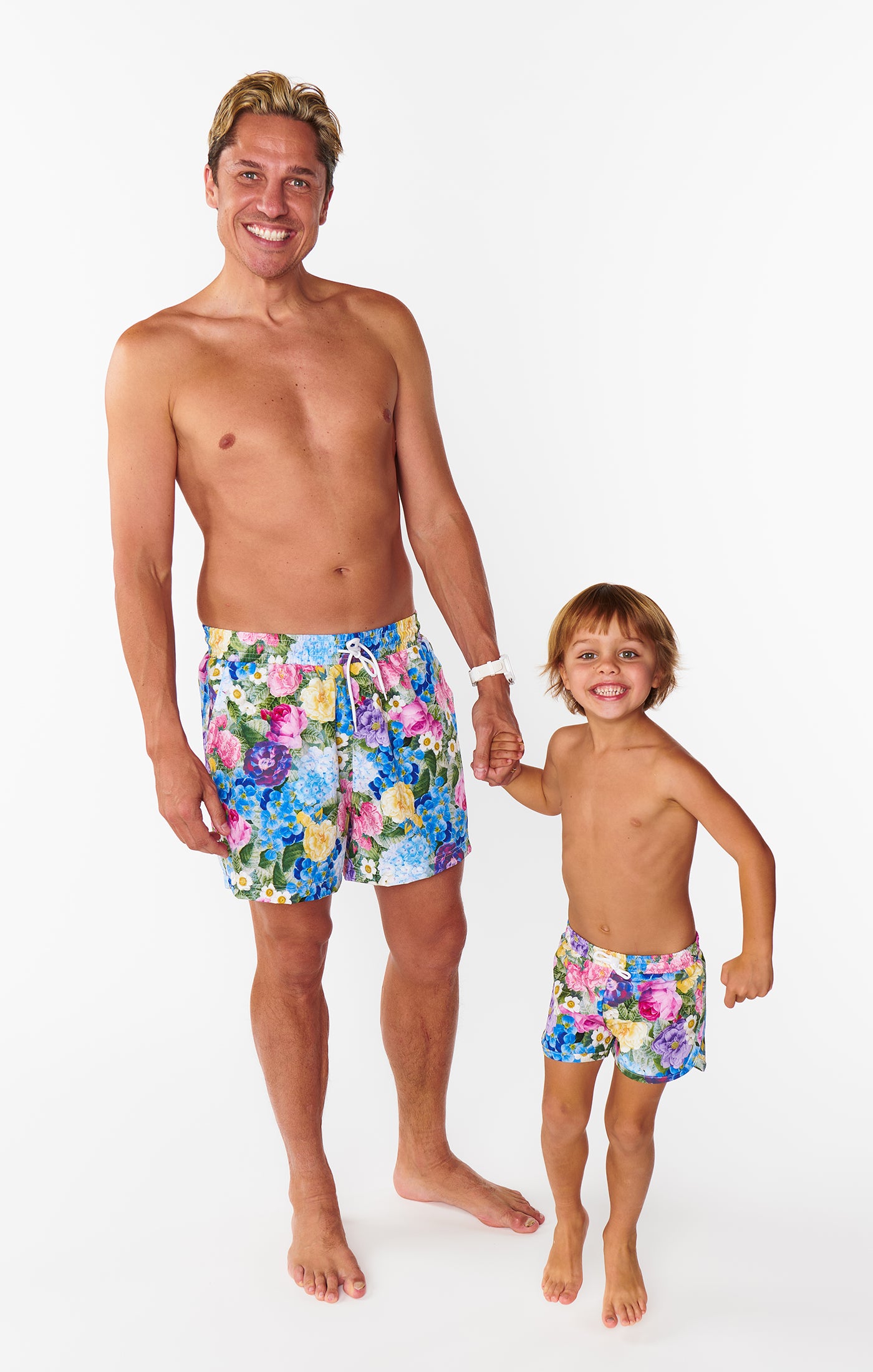 Floral Swim Trunks for Men with Adjustable Fit | Man Mu