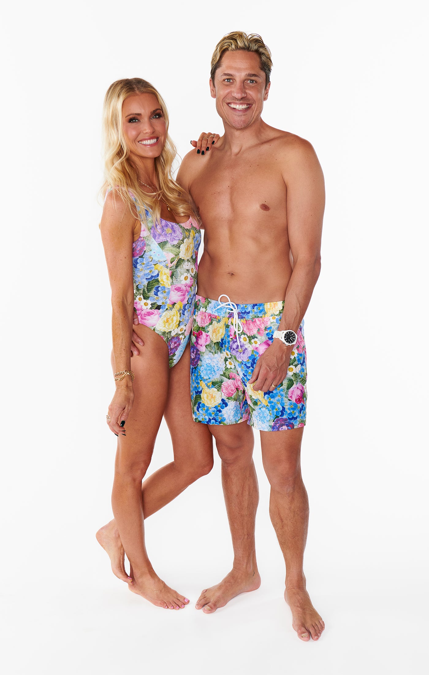 Floral Swim Trunks for Men with Adjustable Fit | Man Mu