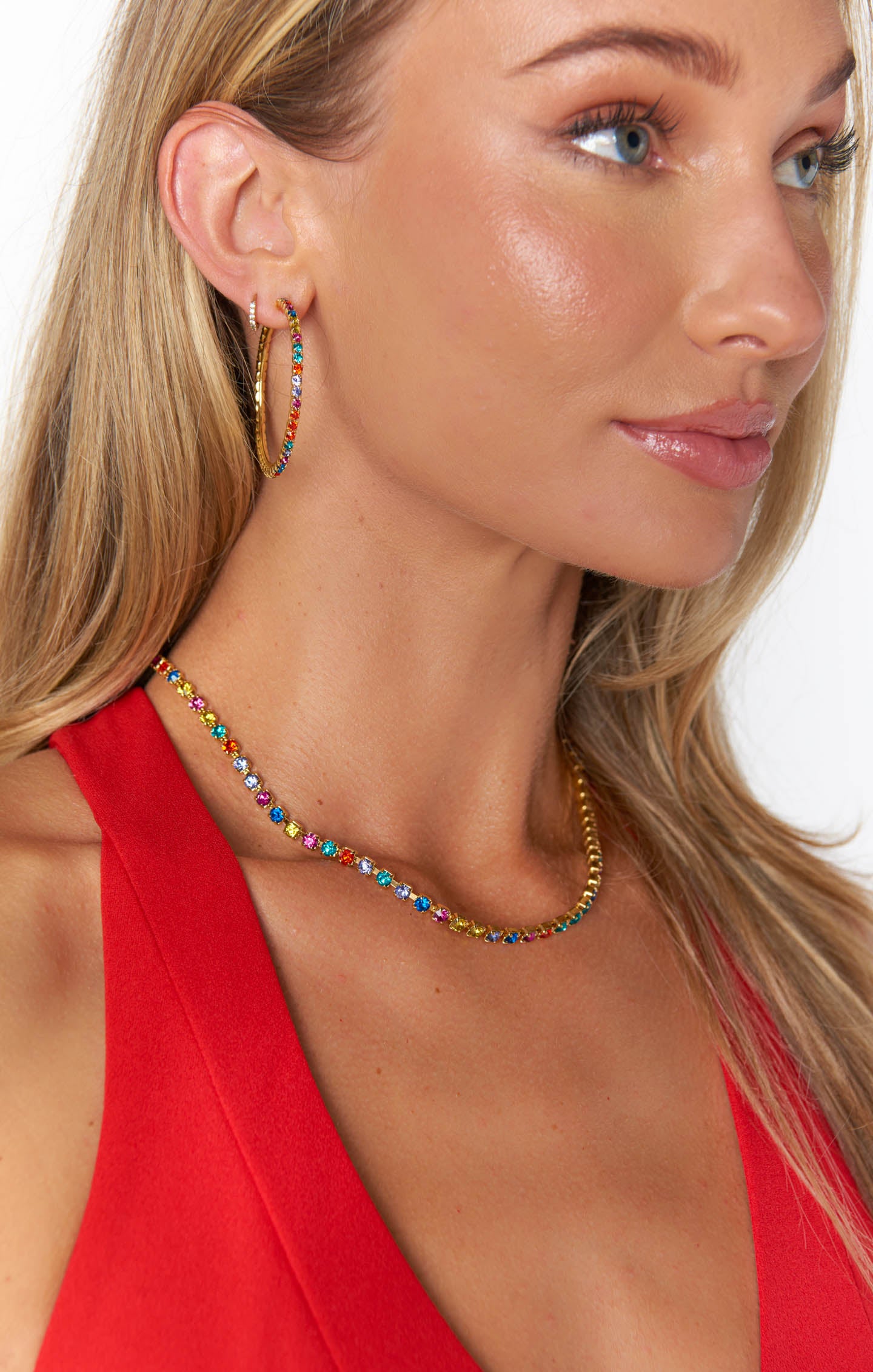 Bright Rainbow Kelsey Necklace | Faithy Jewels