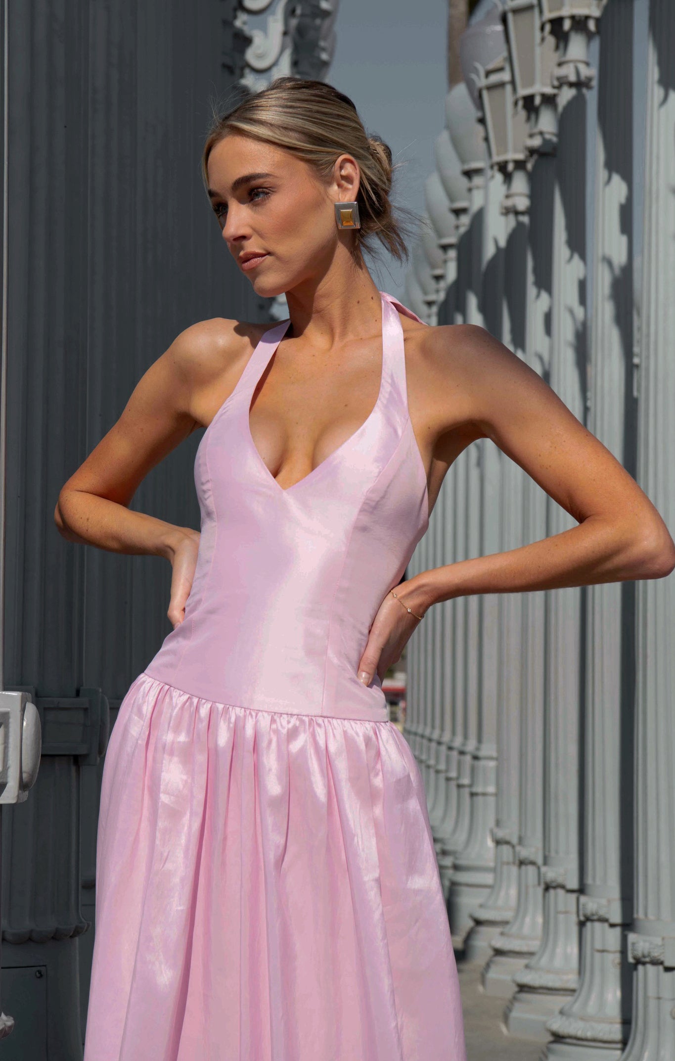 Elegant Halter Maxi Dress for Bridesmaids & Formal Events | Eliza
