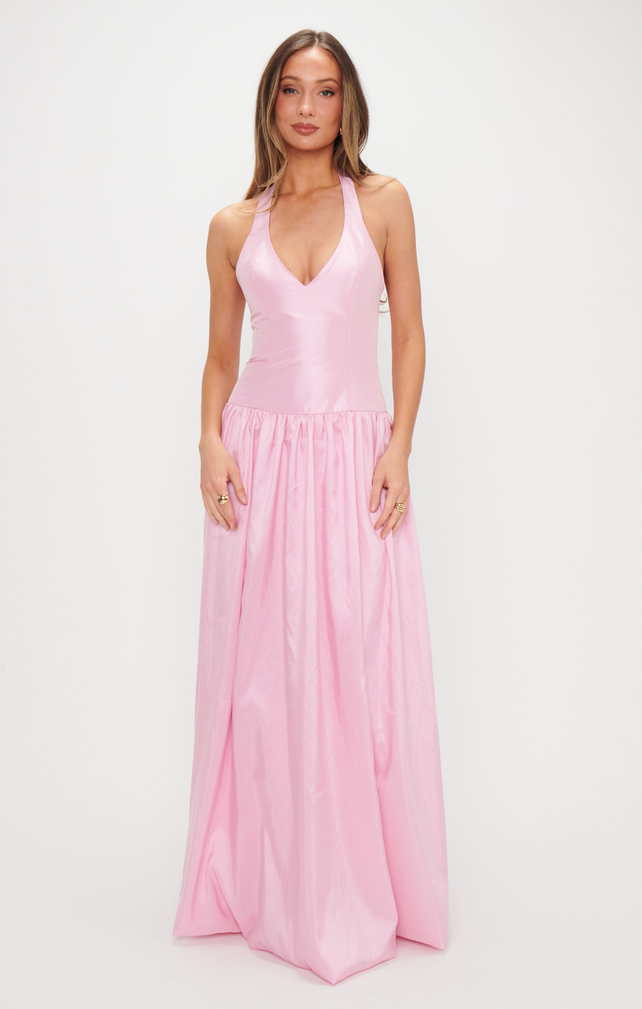 Elegant Halter Maxi Dress for Bridesmaids & Formal Events | Eliza
