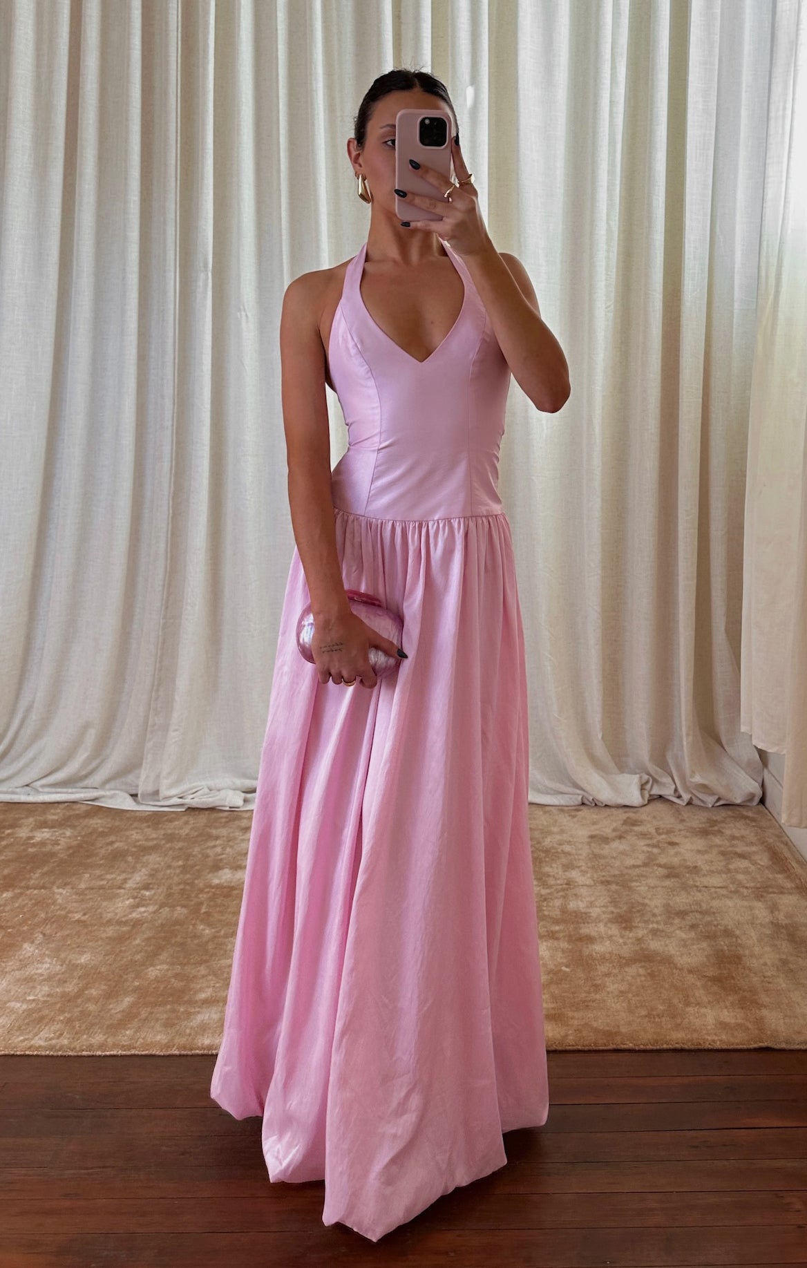 Elegant Halter Maxi Dress for Bridesmaids & Formal Events | Eliza