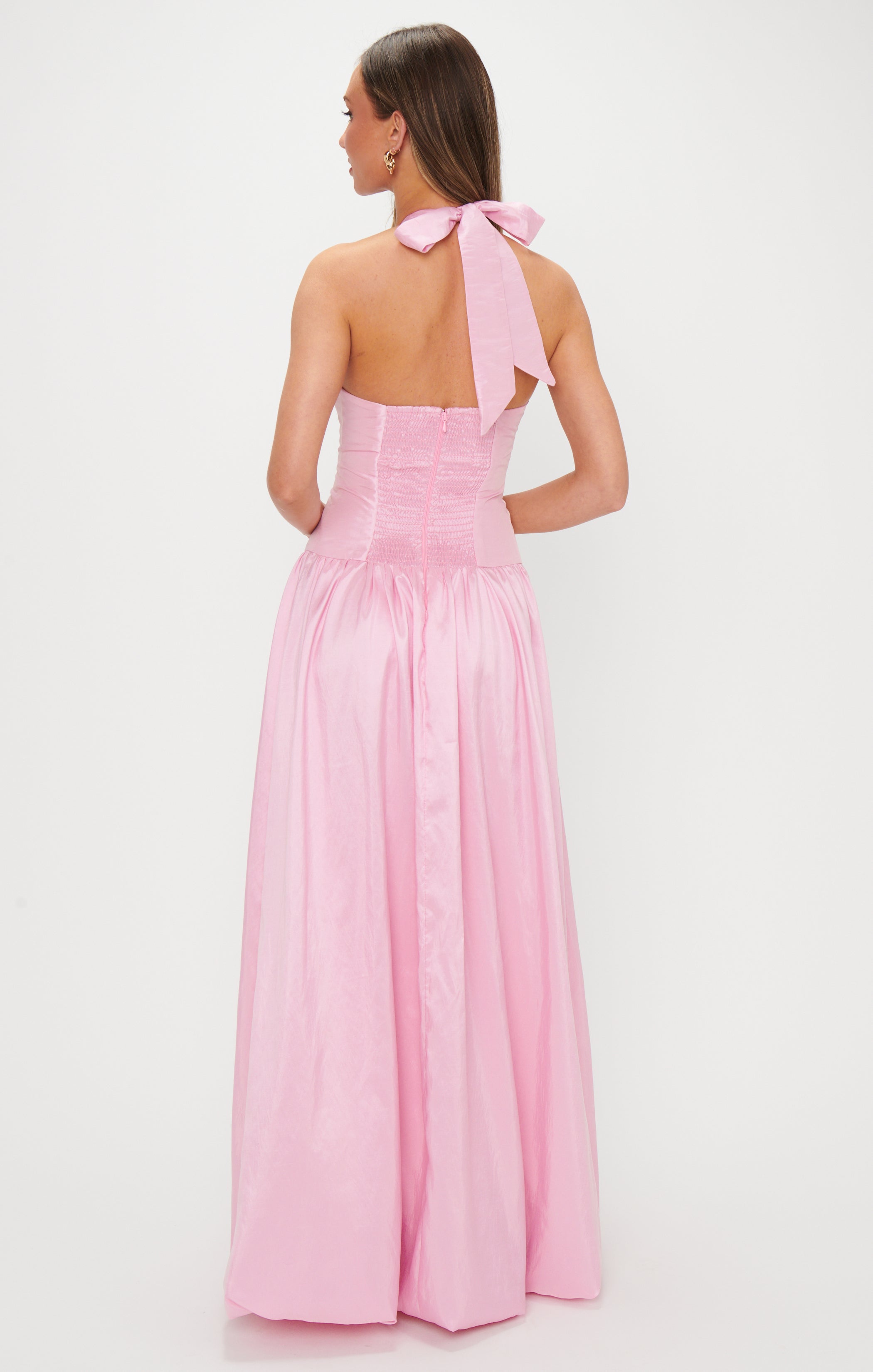 Elegant Halter Maxi Dress for Bridesmaids & Formal Events | Eliza