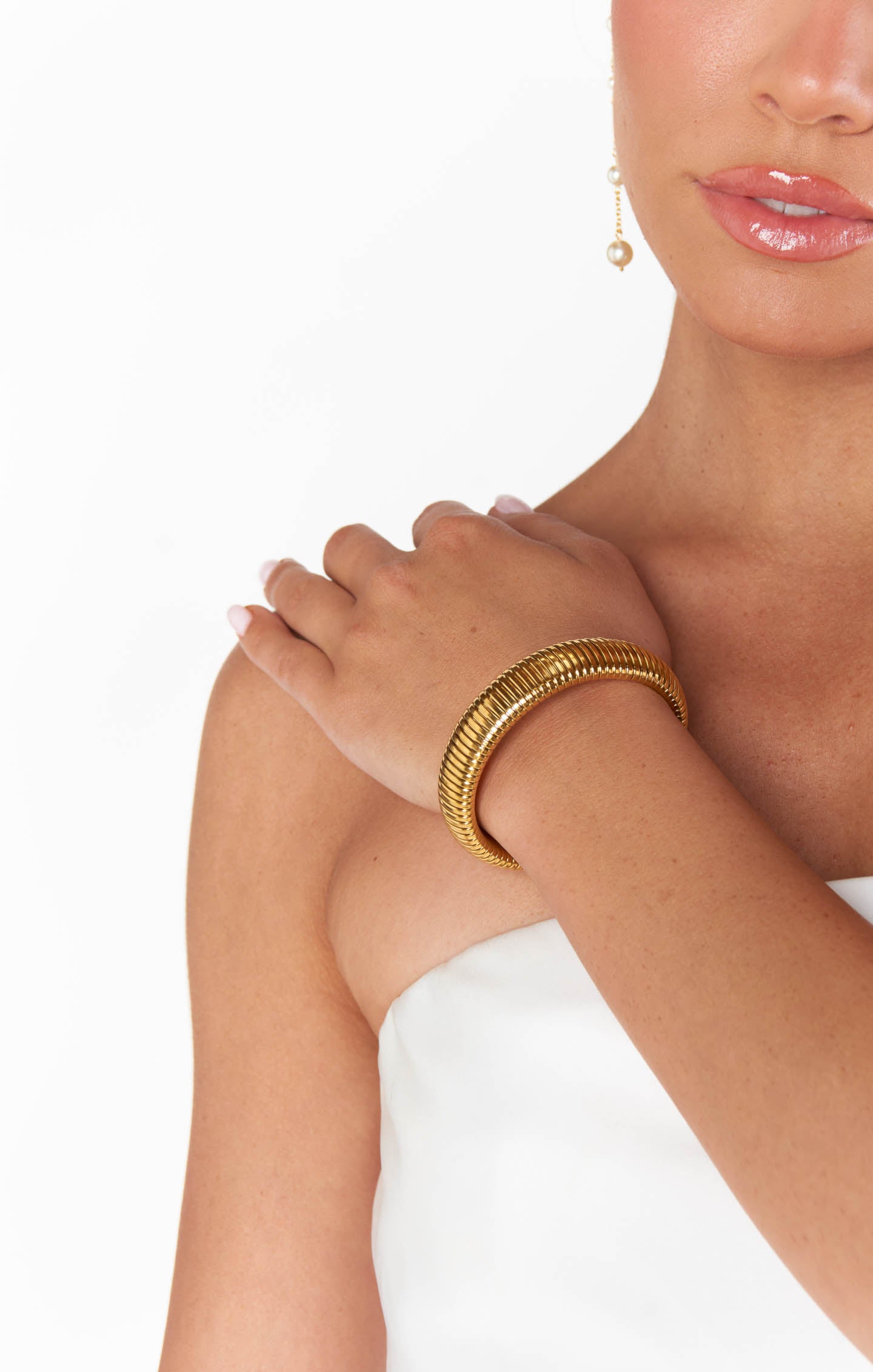 Golden Bangle Bracelet for Women | Bracha She's Bold & Stylish