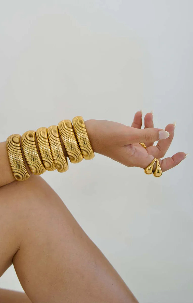 Golden Bangle Bracelet for Women | Bracha She's Bold & Stylish