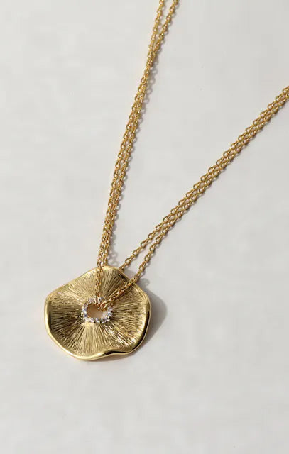 Gold Cubic Zirconia Statement Necklace | Jackie Mack Allure