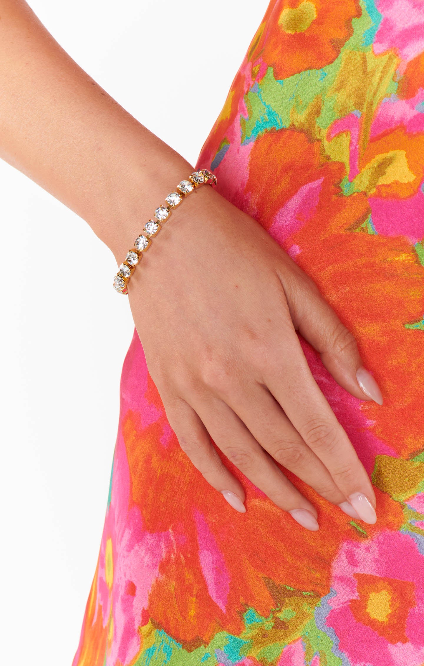 Dainty Gold Bracelet with Glass Crystals | Faithy Jewels Isla