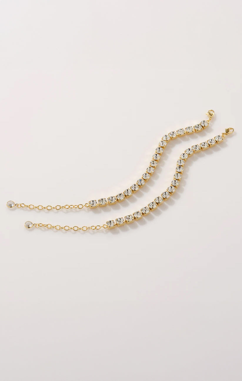 Dainty Gold Bracelet with Glass Crystals | Faithy Jewels Isla