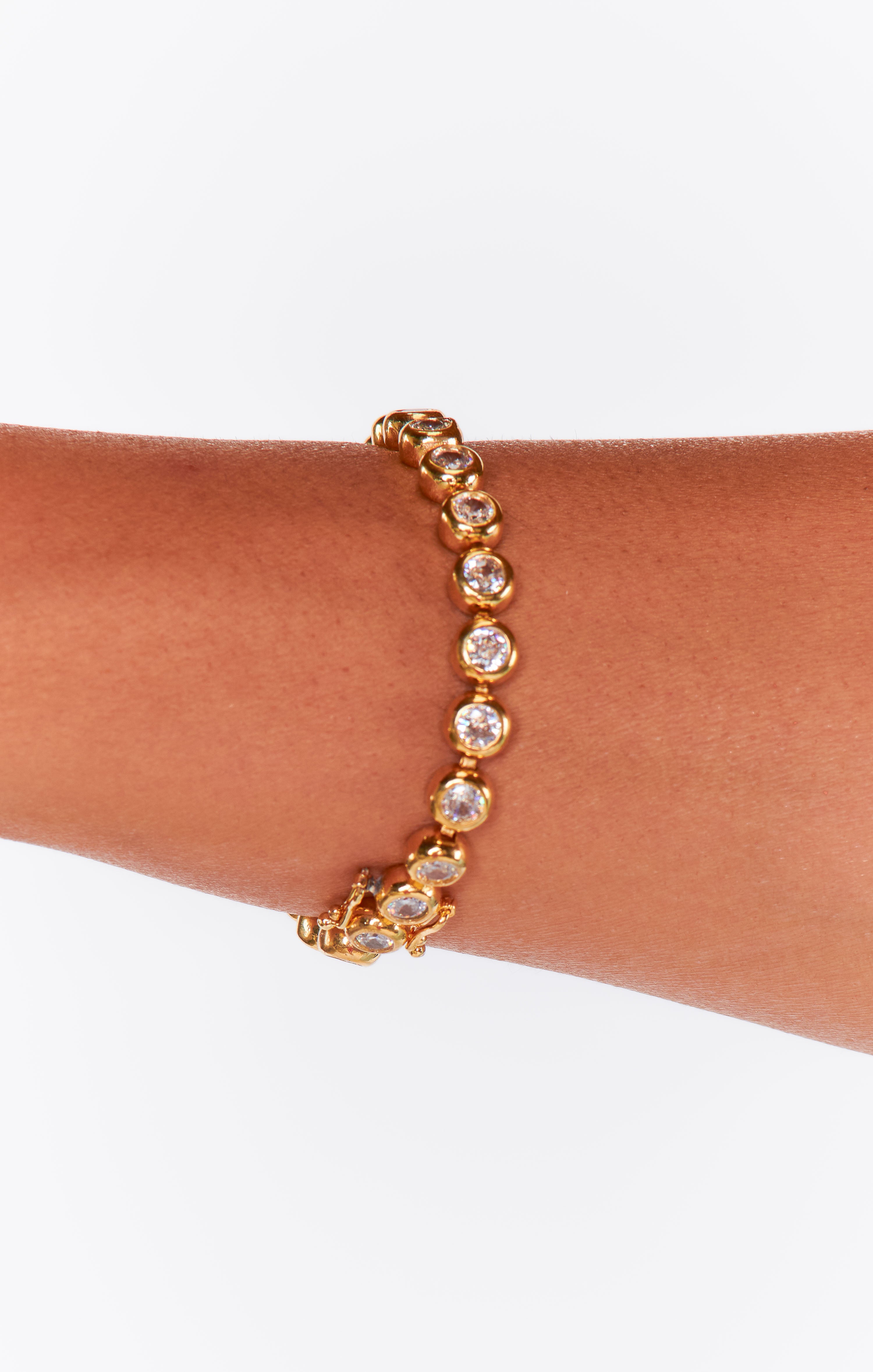 Gold Tennis Bracelet with Sparkling Bubble Design | Bracha Brentwood