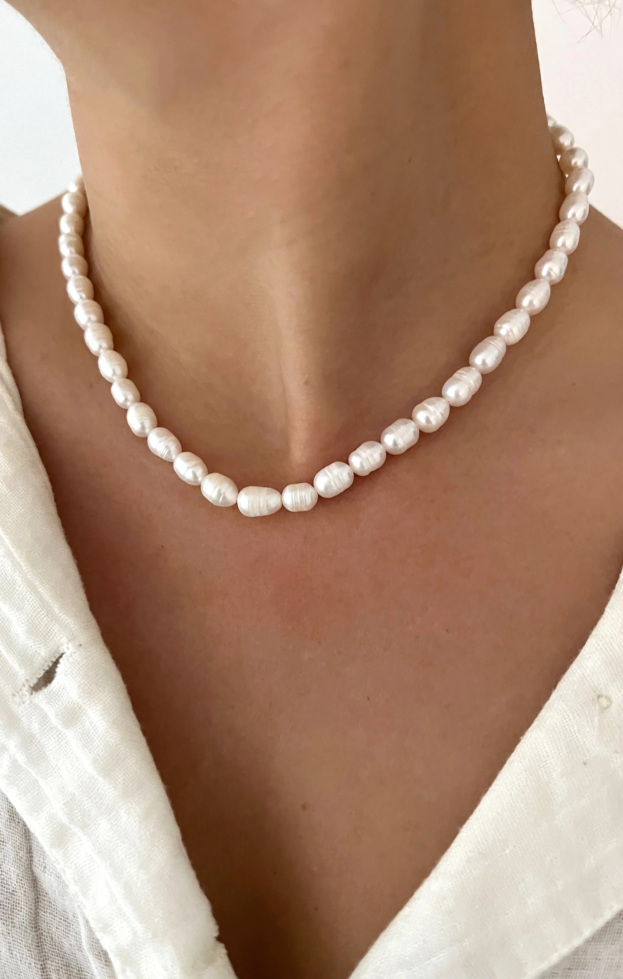 Ivory Pearl Necklace for Women | ALV Jewels
